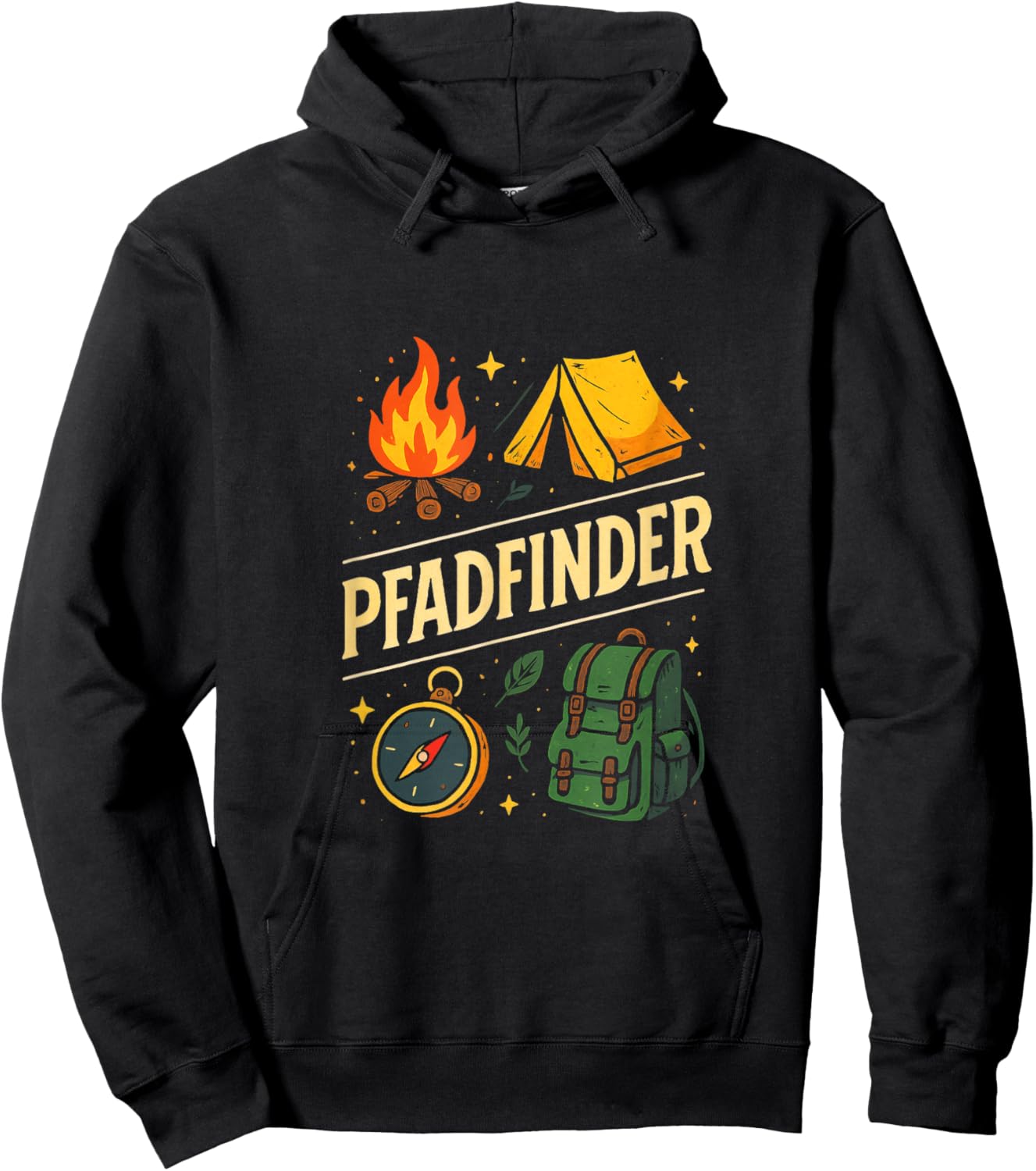 Pfadfinder - Pfadfinder Scout Camping Outdoor Hoodie - Hoodie | Black