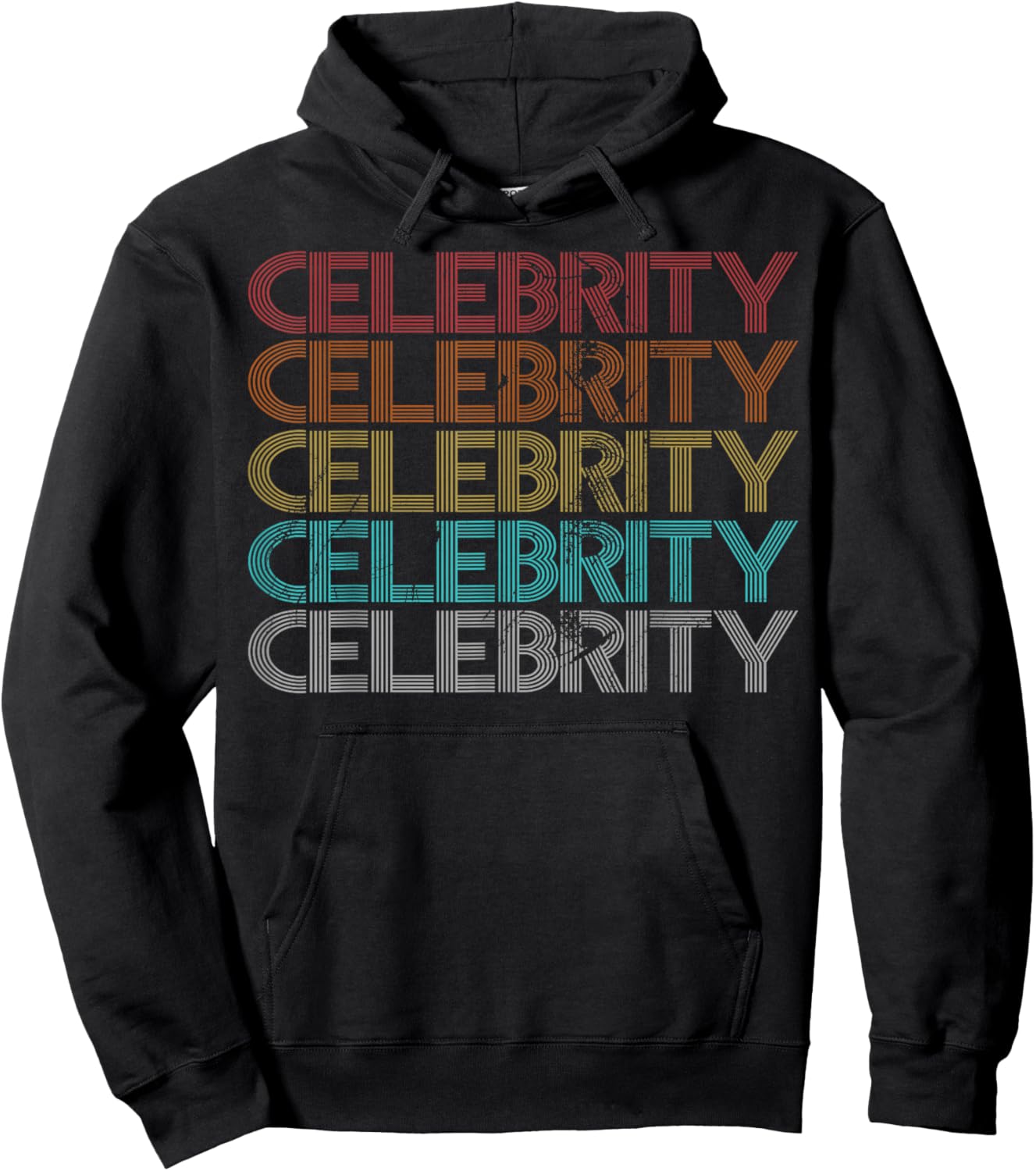 Retro Vintage Celebrity Hoodie - Hoodie | Black