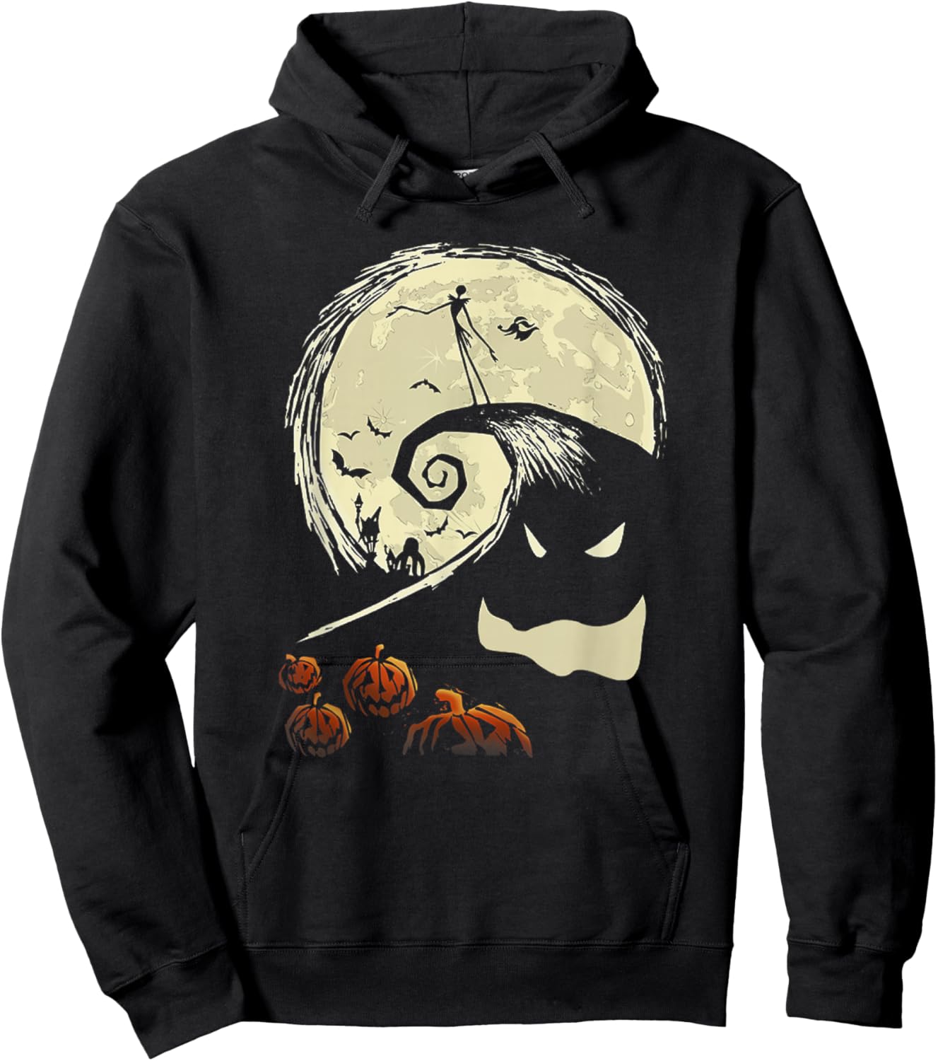 Disney The Nightmare Before Christmas Halloween Oogie Spiral Hoodie - Hoodie | Black