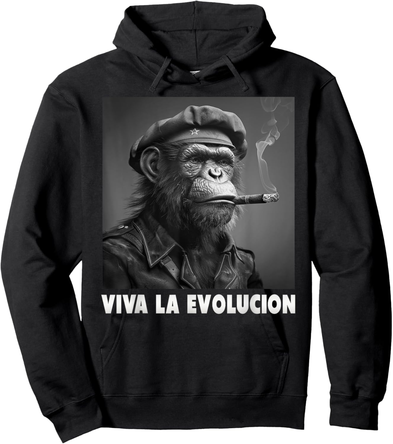 Viva La Evolucion, Révolution, Singe, Nerd Hoodie - Hoodie | Black