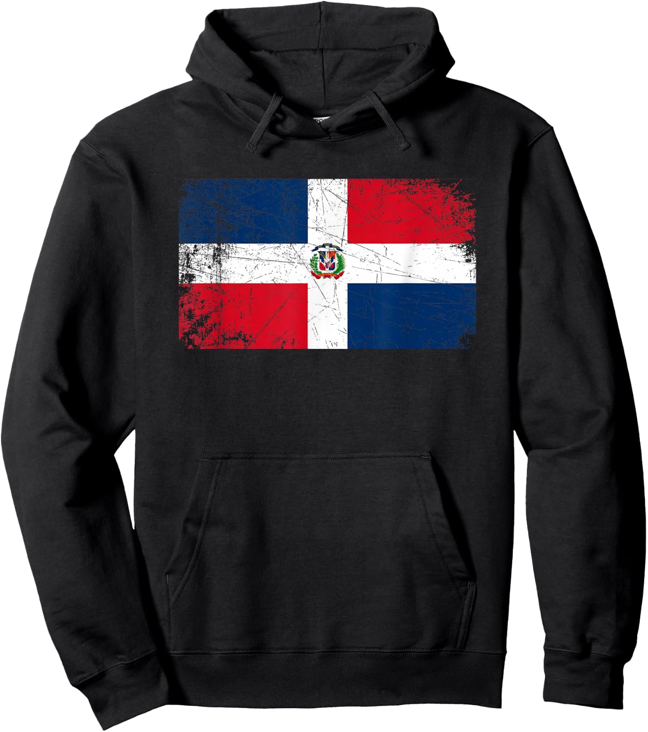 Vintage Made In DOMINICAN REPUBLIC DOMINICAN Flag Gift Hoodie - Hoodie | Black