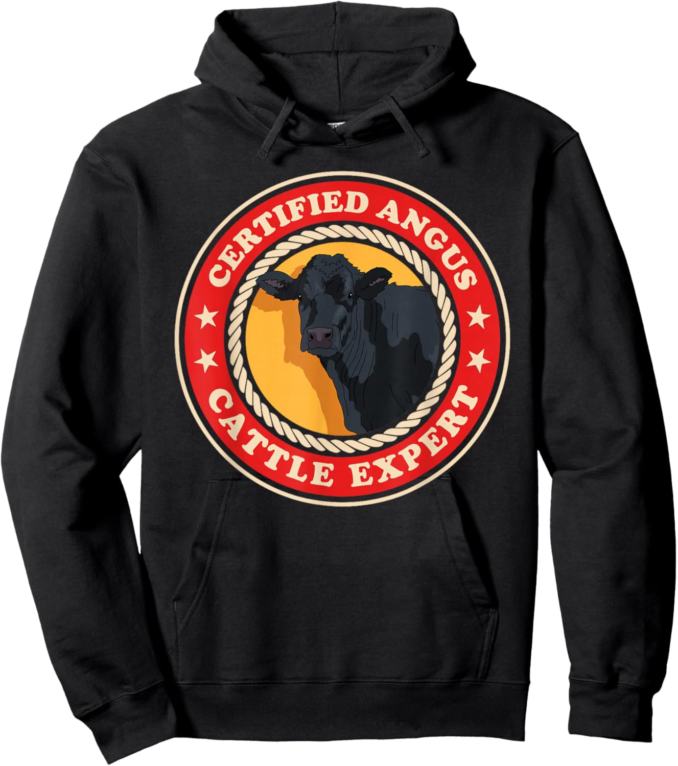 Angus Cattle Expert | Black Angus Cow Hoodie - Hoodie | Black