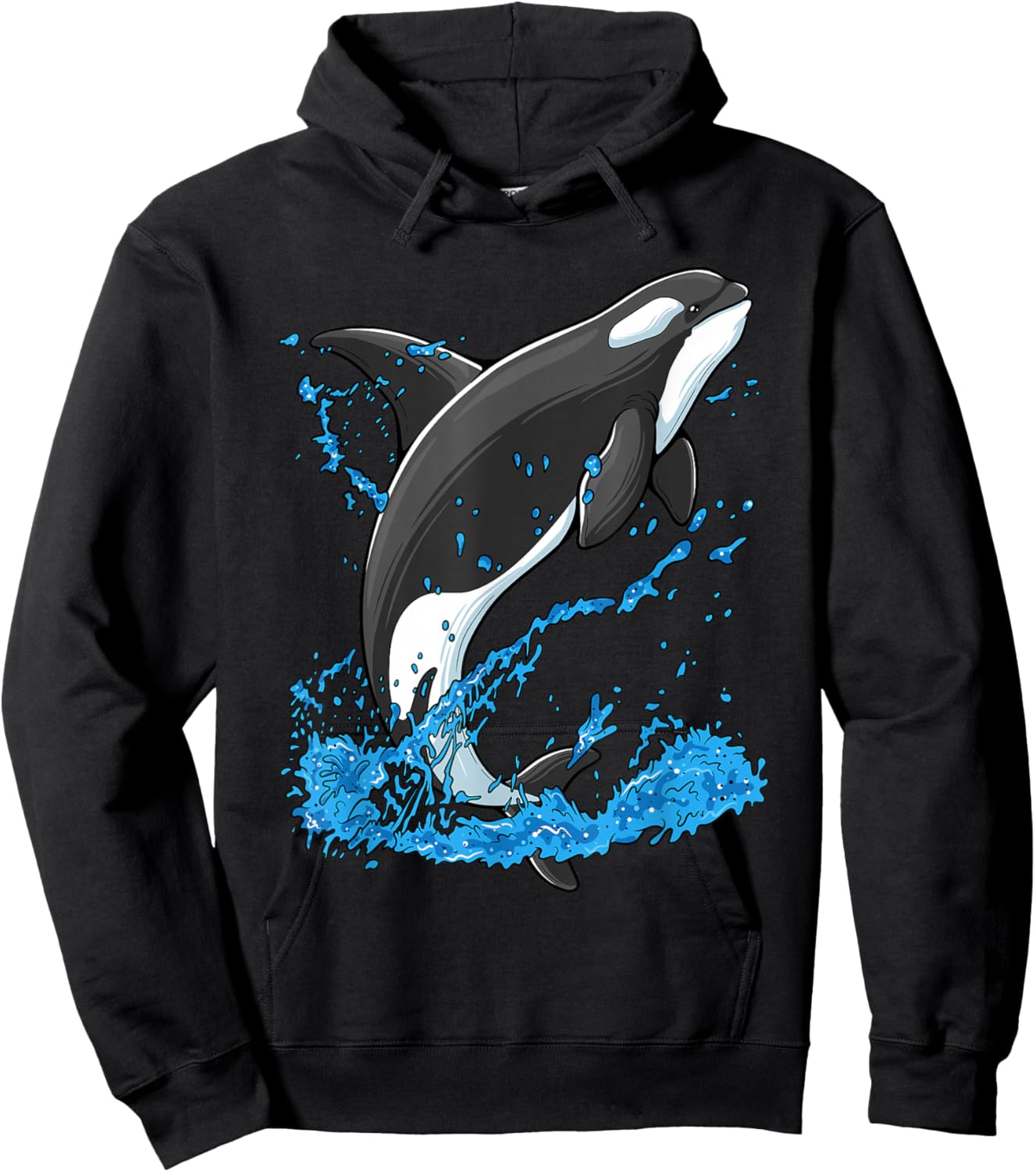 Orca Killer Whale Graphic Gift Hoodie - Hoodie | Black