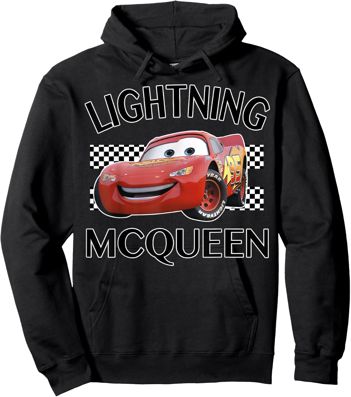 Disney Pixar Cars Lightning McQueen Finish Graphic Hoodie - Hoodie | Black