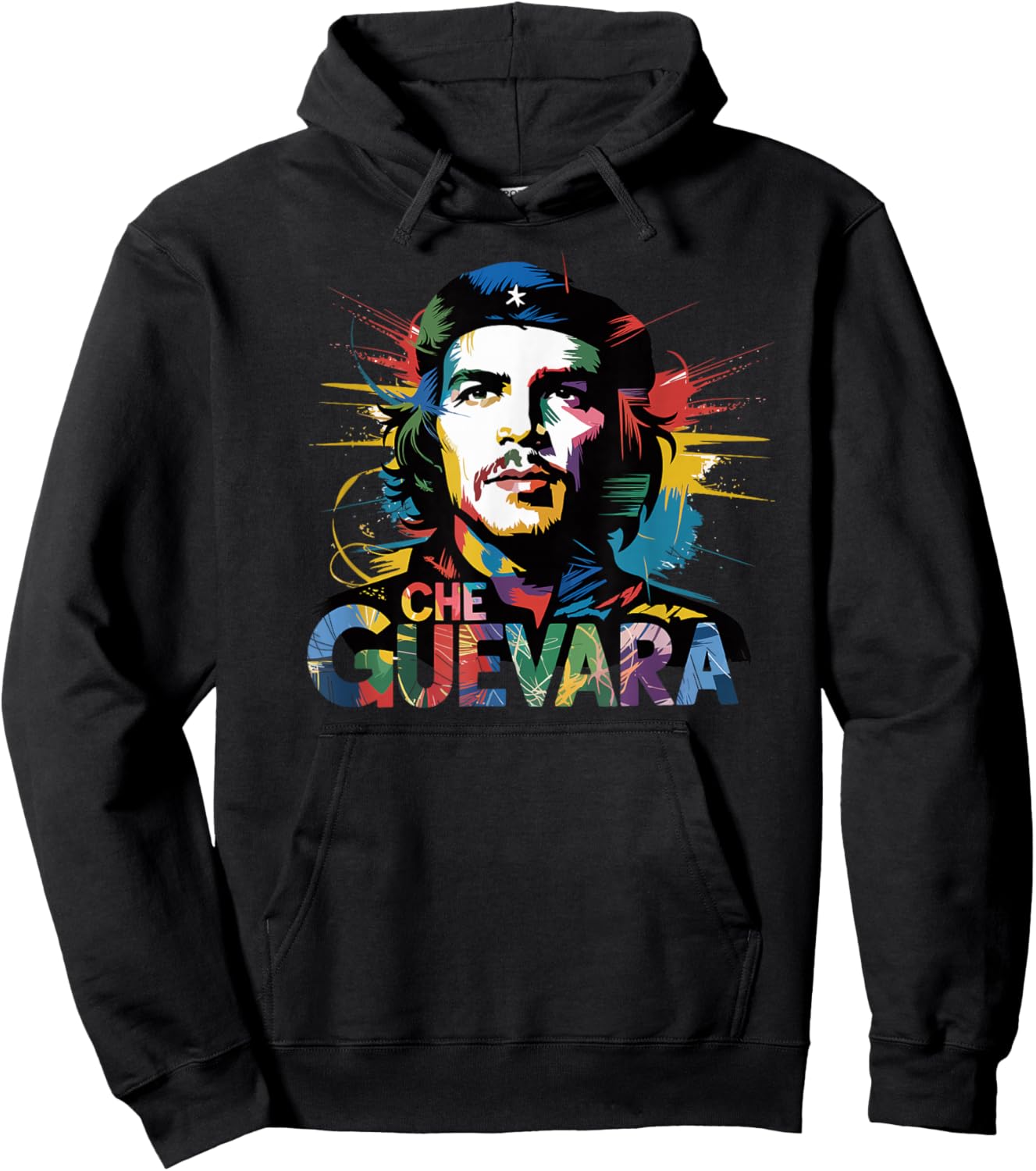 Che Guevara Revolution Rebel Drawing Cuba Communist , Black, S Hoodie - Hoodie | Black