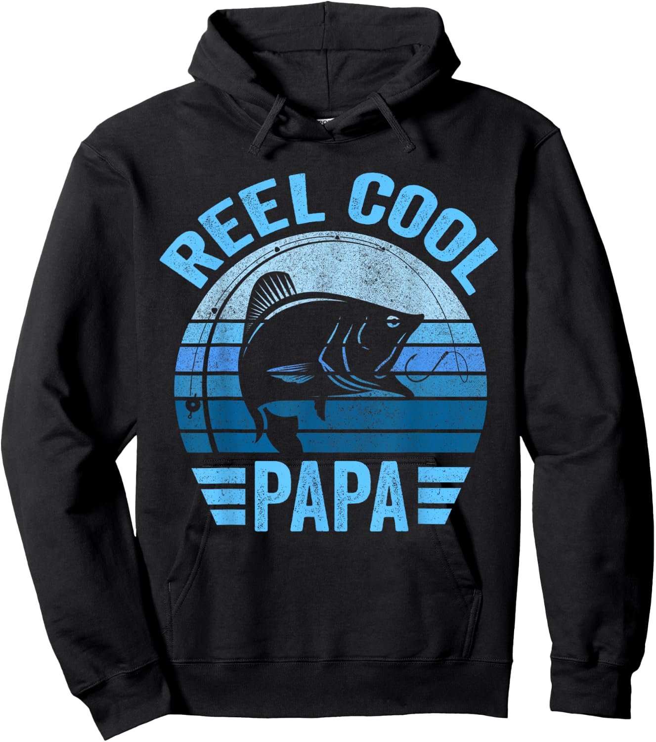 Reel Cool Papa Shirt Papa Fishing Reel Cool Papa Hoodie - Hoodie | Black