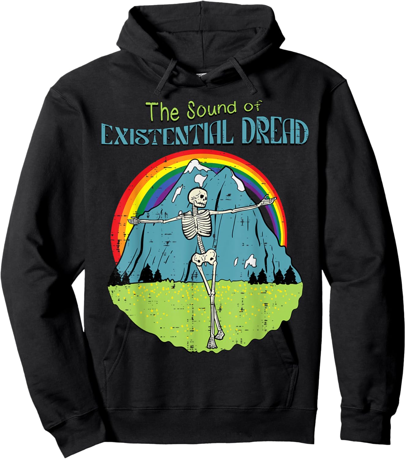 The Sound Of Existential Dread Skeleton Fun Retro Men Women Hoodie - Hoodie | Black