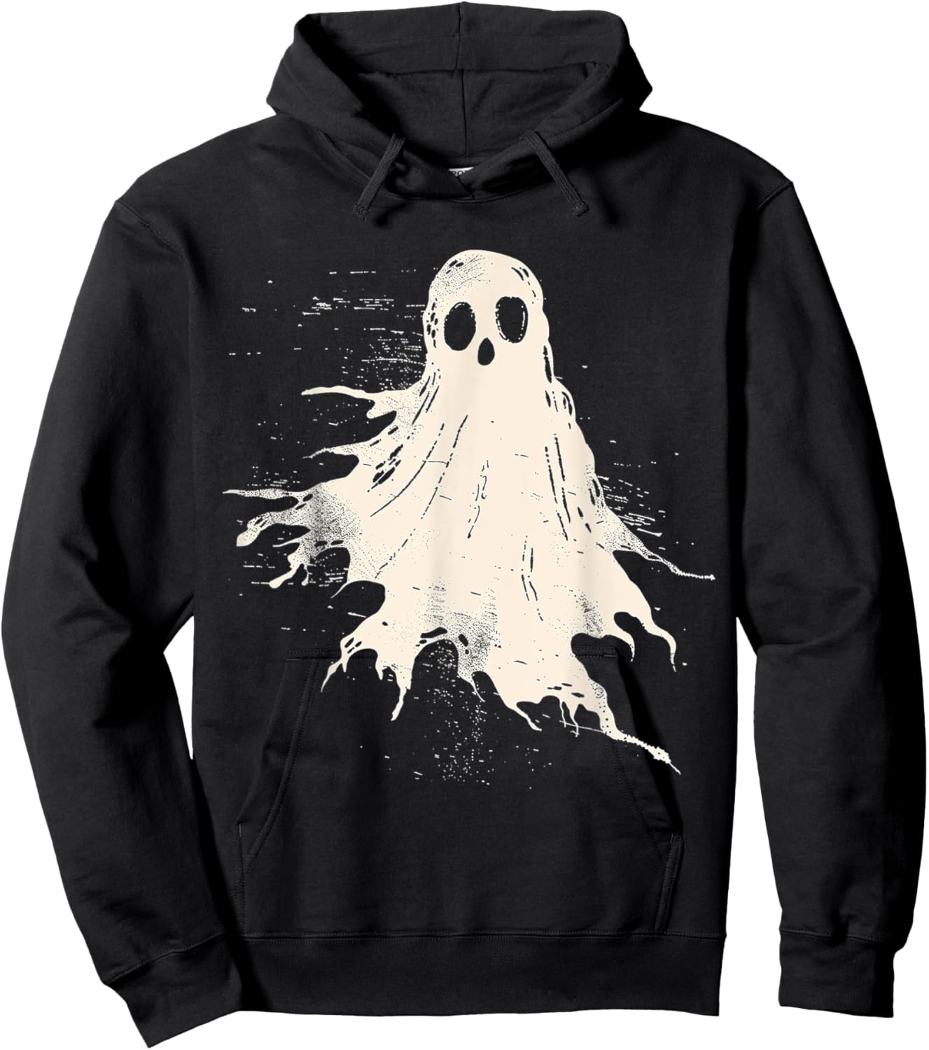 Ghost Costume Halloween Graphic Art Ghost Hoodie - Hoodie | Black
