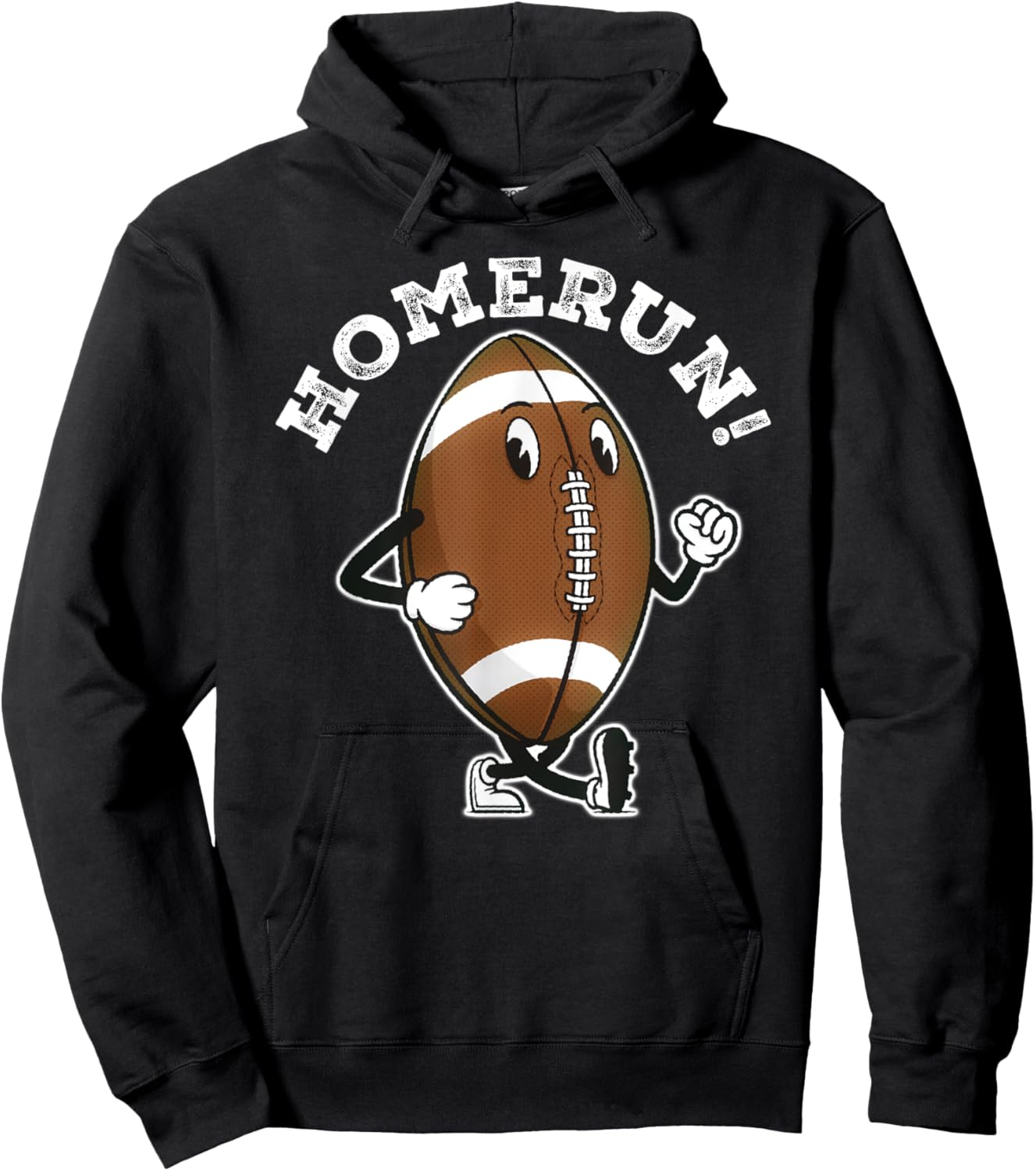 Funny HomeRun Baseball Football Mash Up Hoodie - Hoodie | Black