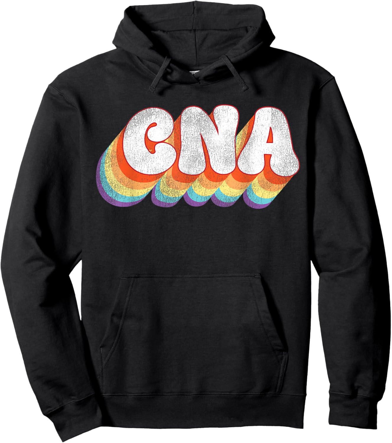 CNA Nurse Certified Nursing Assistant Retro Vintage Cna Hoodie - Hoodie | Black