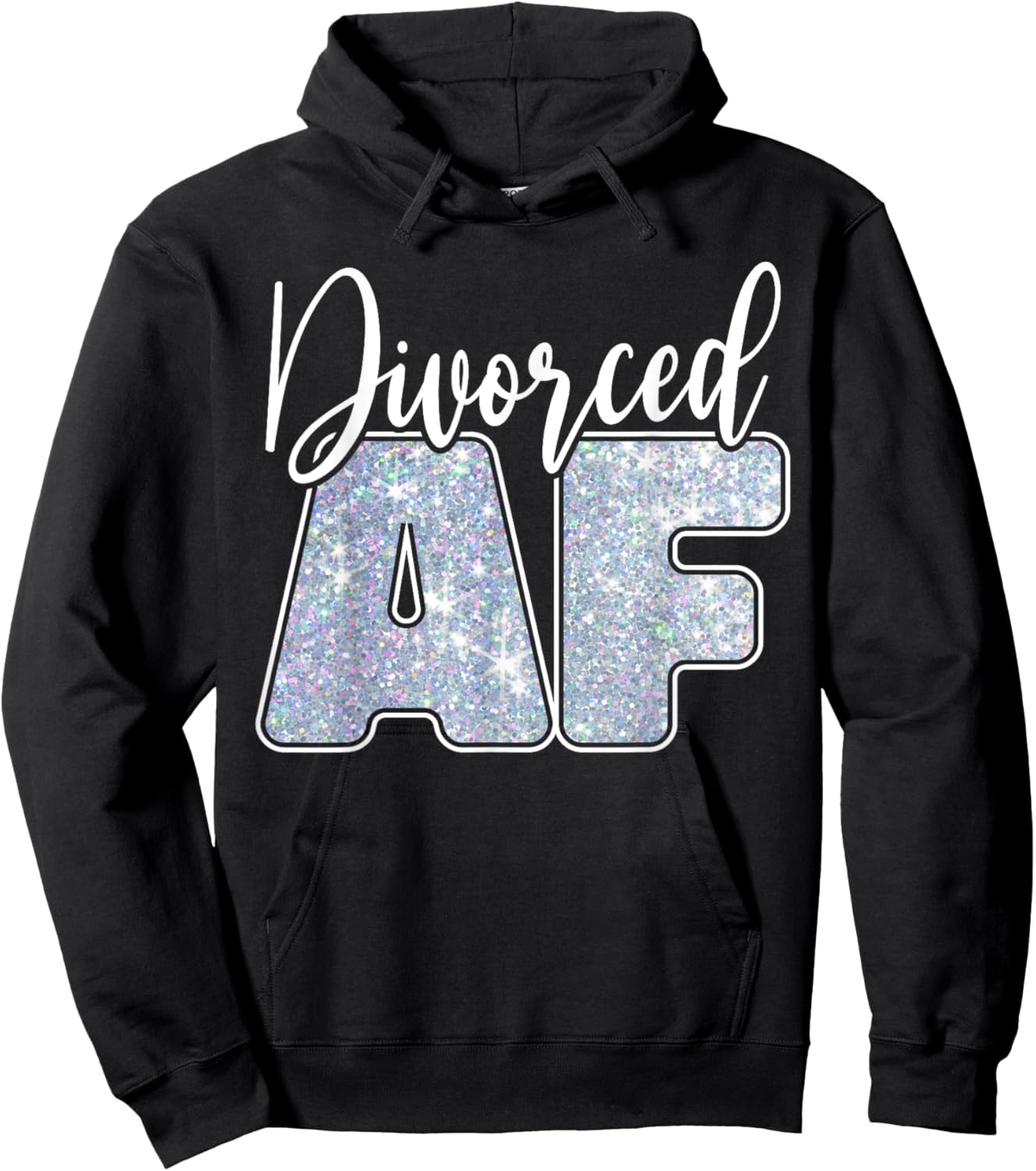 Divorced AF - Funny Divorce Hoodie - Hoodie | Black