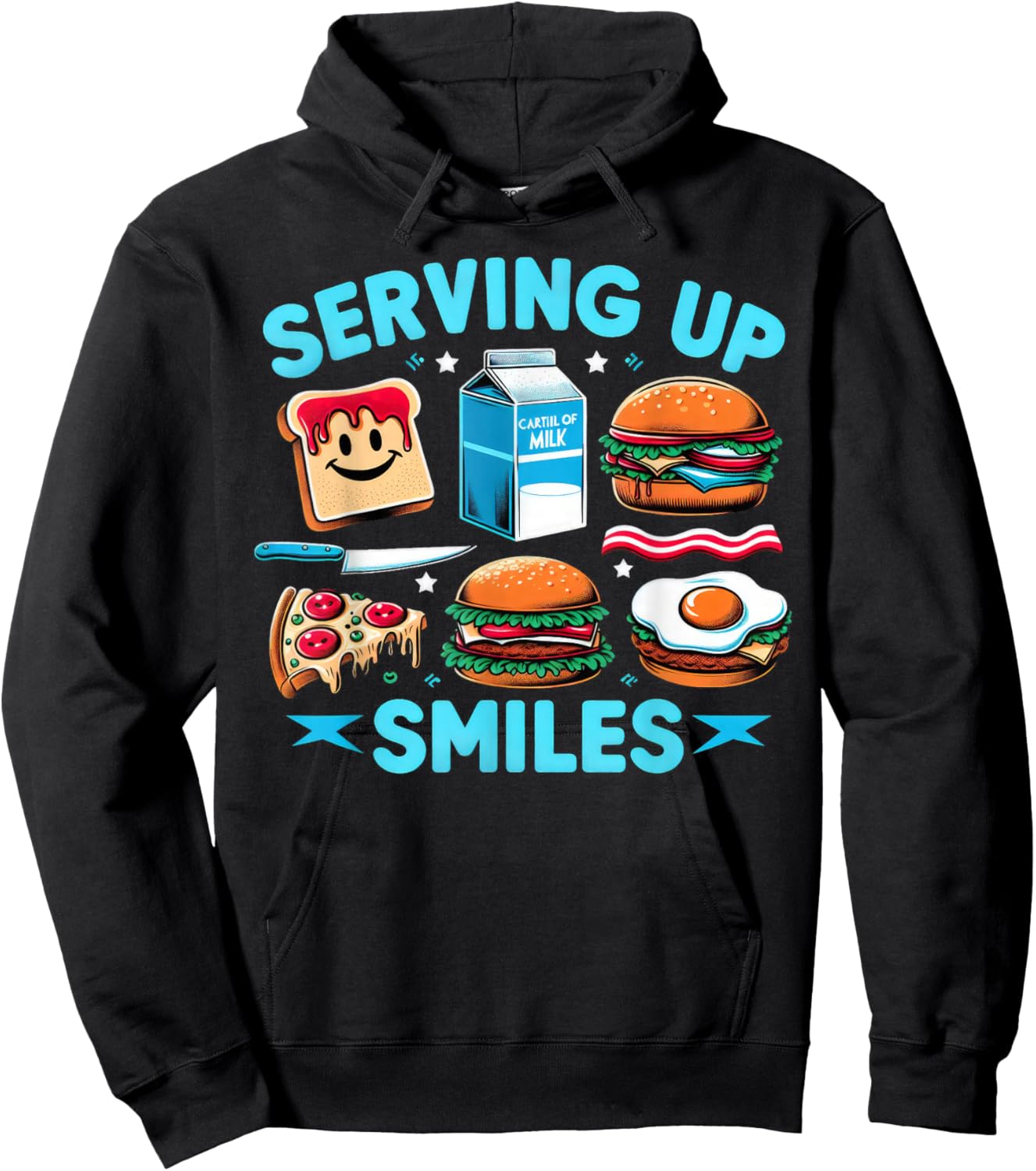 Serving up Smiles Lunch Lady Hoodie - Hoodie | Black