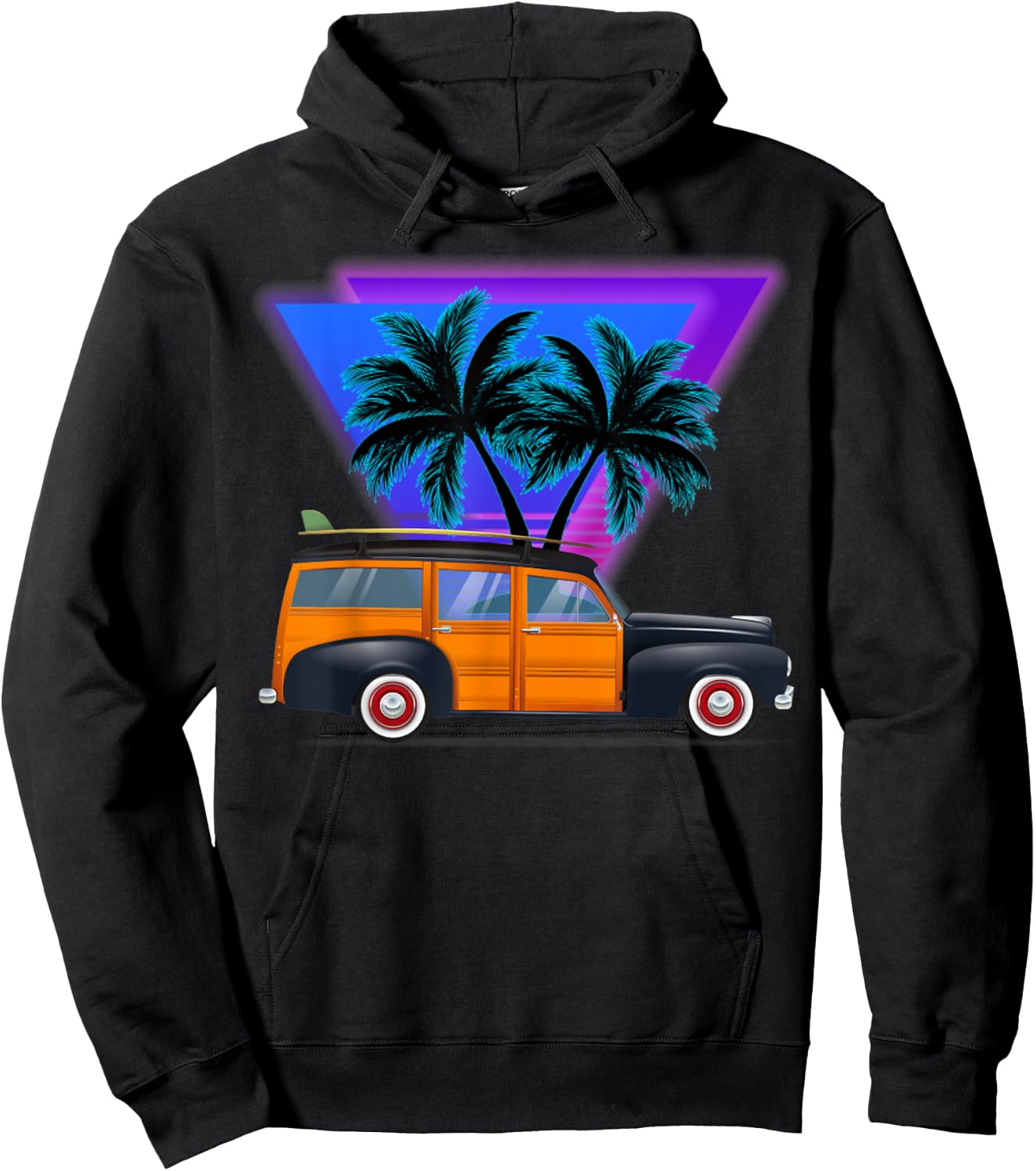 Beautiful woody surf wagon , Great and Boys Hoodie - Hoodie | Black
