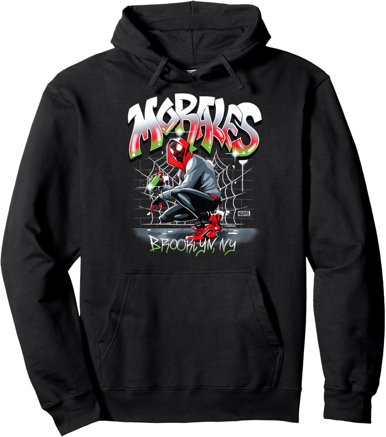 Spider-Man - Miles Morales Spray Paint Hoodie - Hoodie | Black