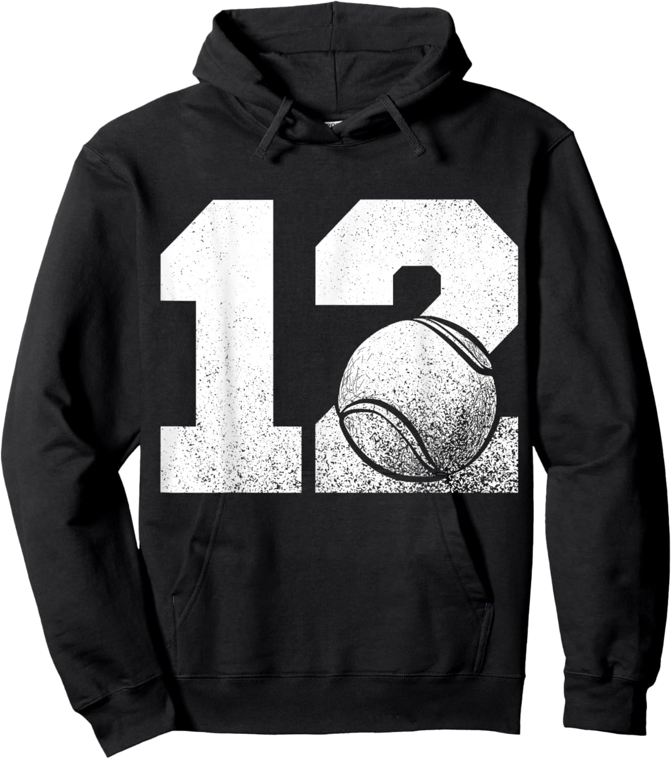 12th Birthday Boy Tennis Player Tennis 12 Years Old Hoodie - Hoodie | Black