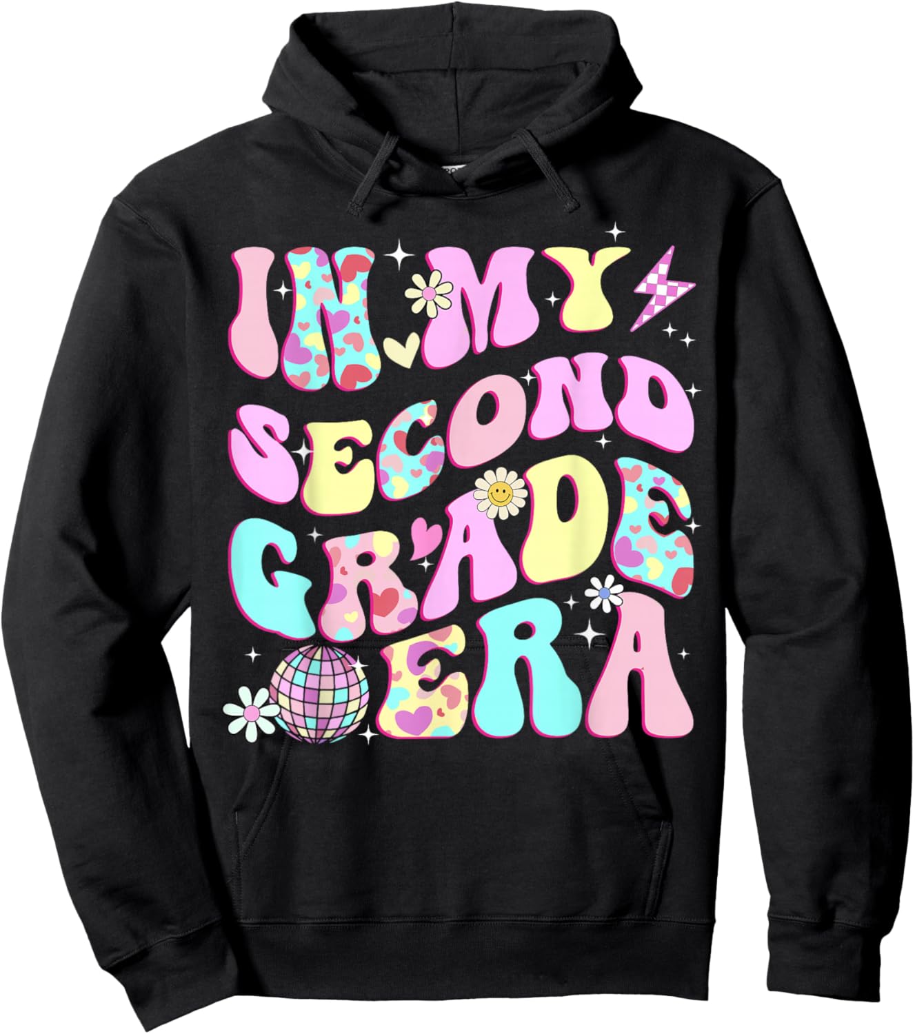 In My Second Grade Era Girl Back to School 2nd Grade Teacher Hoodie - Hoodie | Black