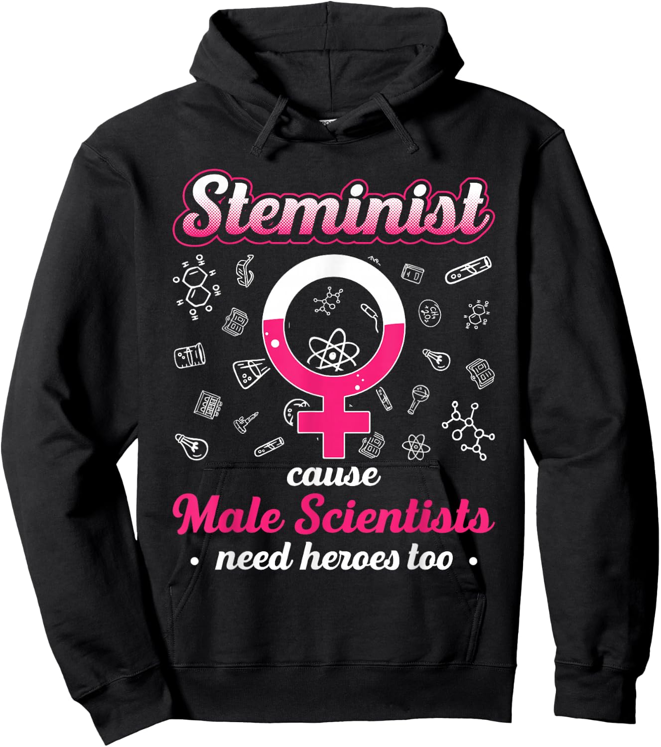 Steminist For Woman Scientist Female Scientist Stem Girls Hoodie - Hoodie | Black