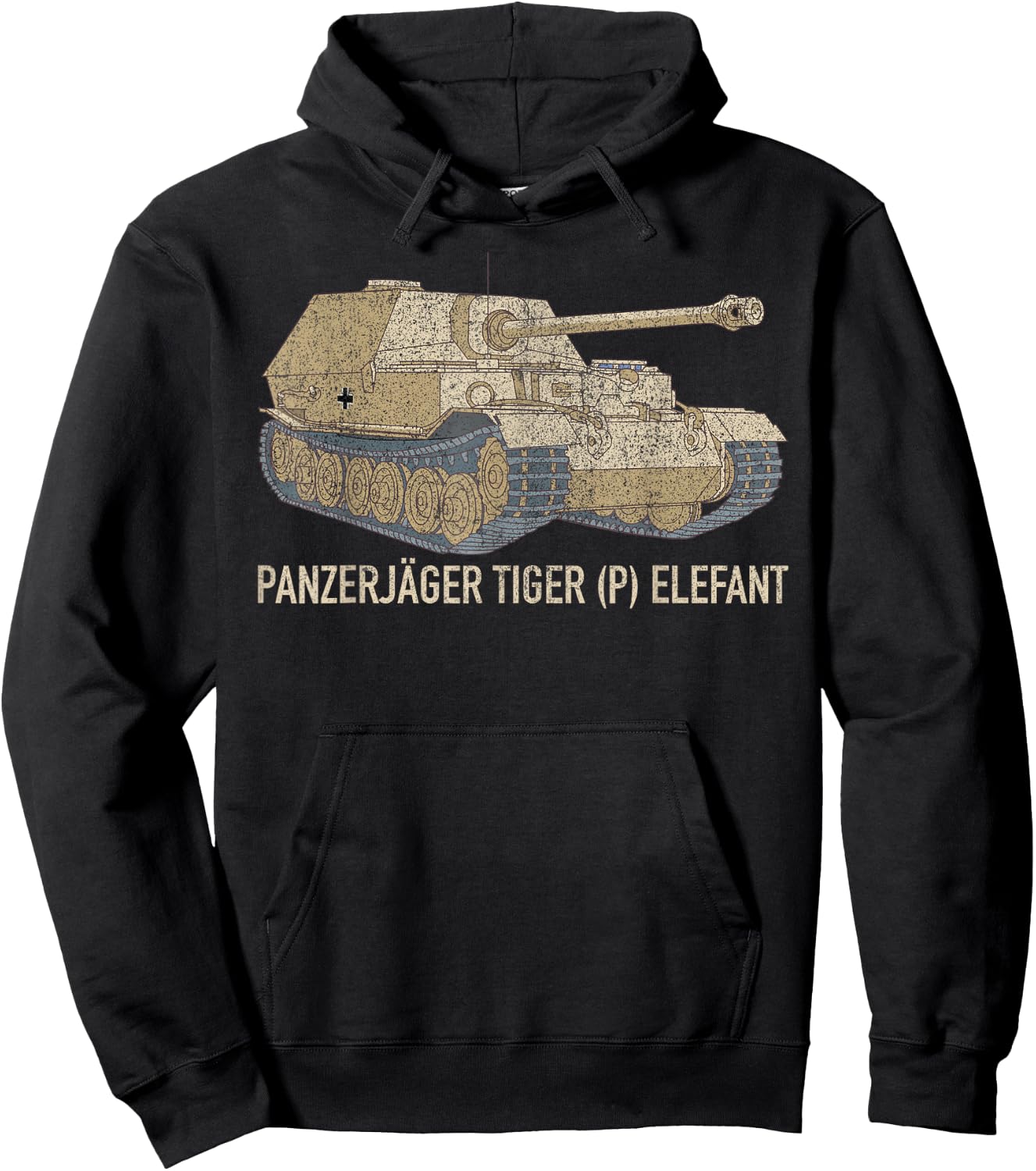 Elefant Tank Destroyer German WW2 Panzerjager Tiger Hoodie - Hoodie | Black