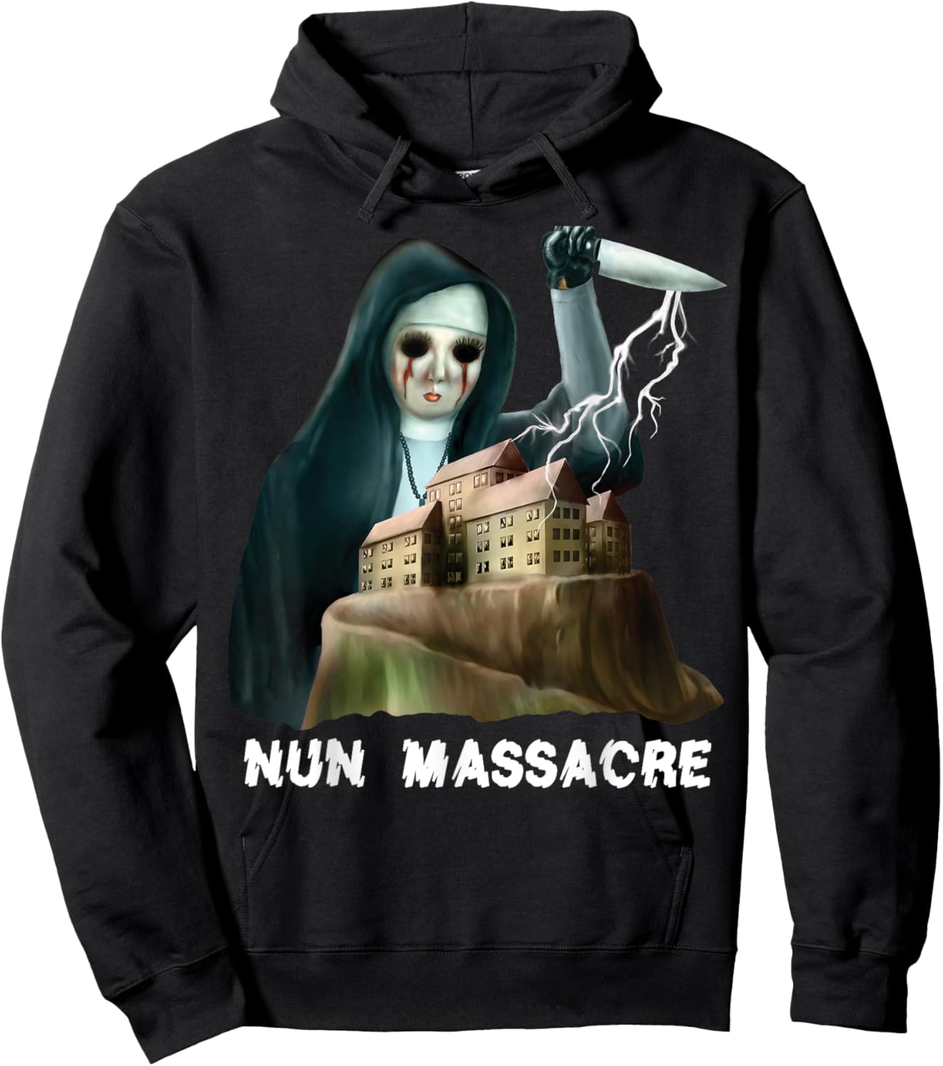 Nun Massacre Survival Horror Game Maniac Hoodie - Hoodie | Black