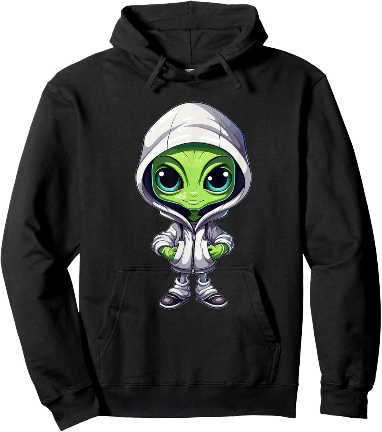 Cute Alien Art I Kids Alien Hoodie - Hoodie | Black