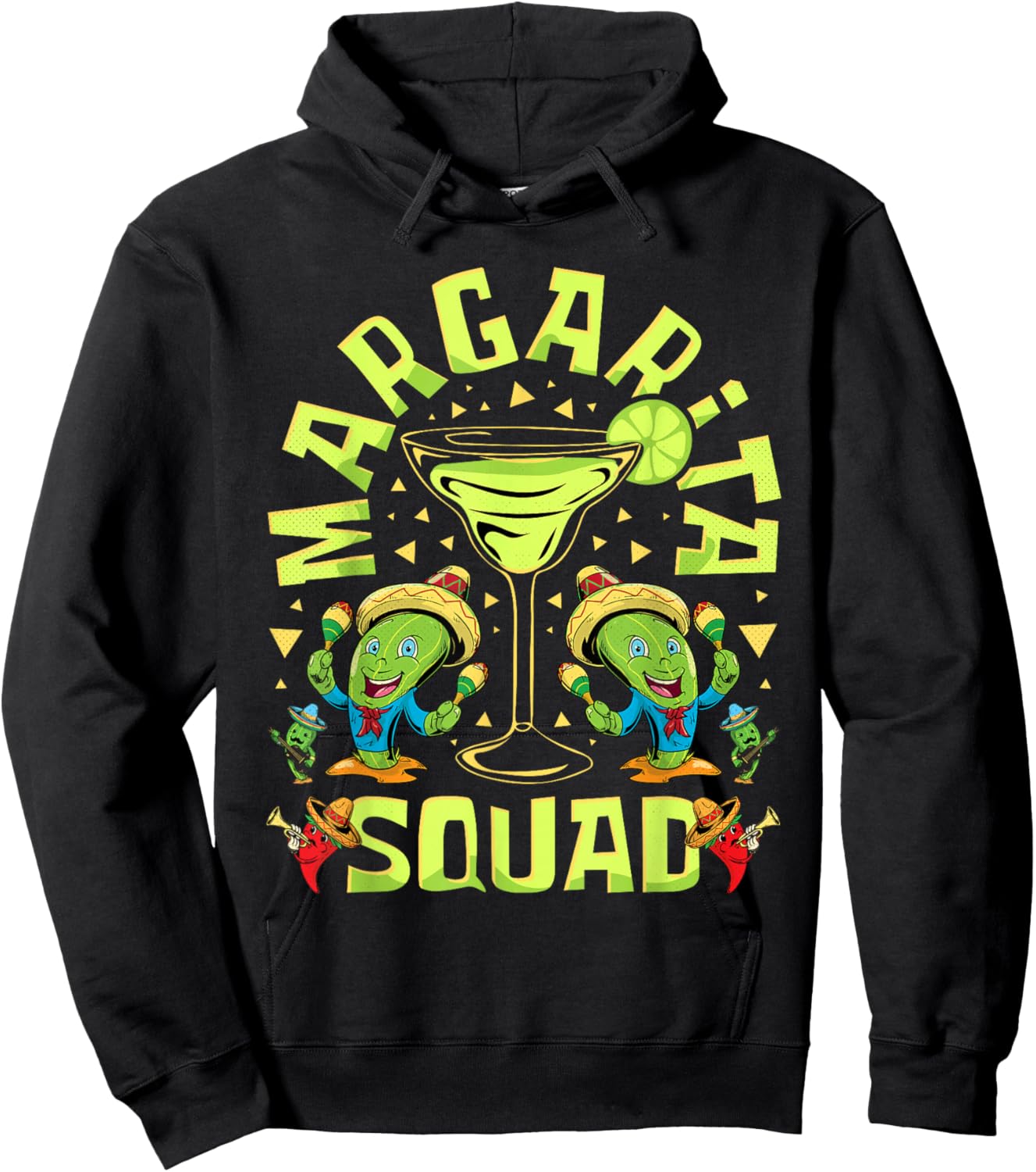 Cinco De Mayo, Margarita Squad Hoodie - Hoodie | Black