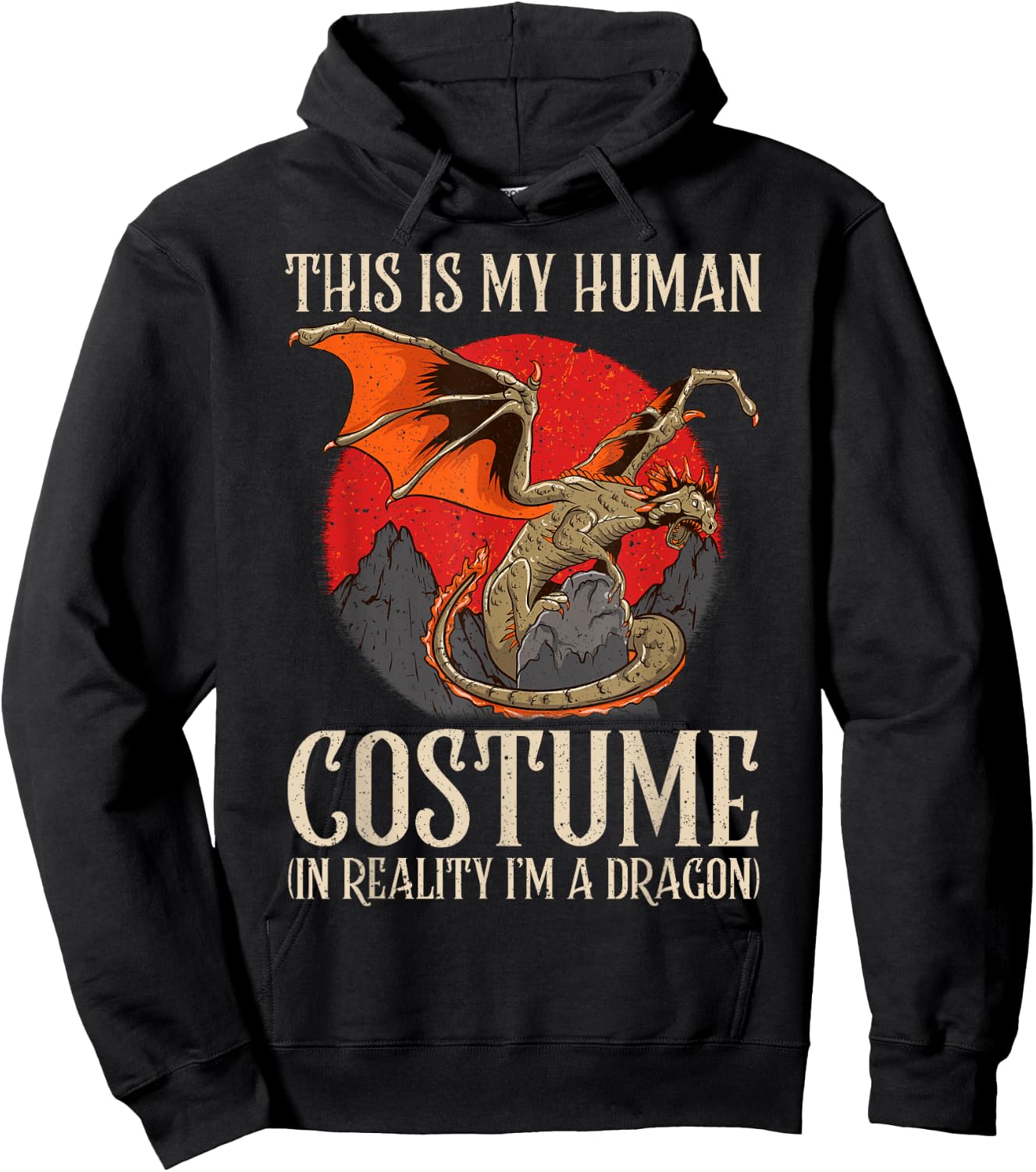 Dragon Lovers Choose to Be a Dragon Horror Costume Hoodie - Hoodie | Black