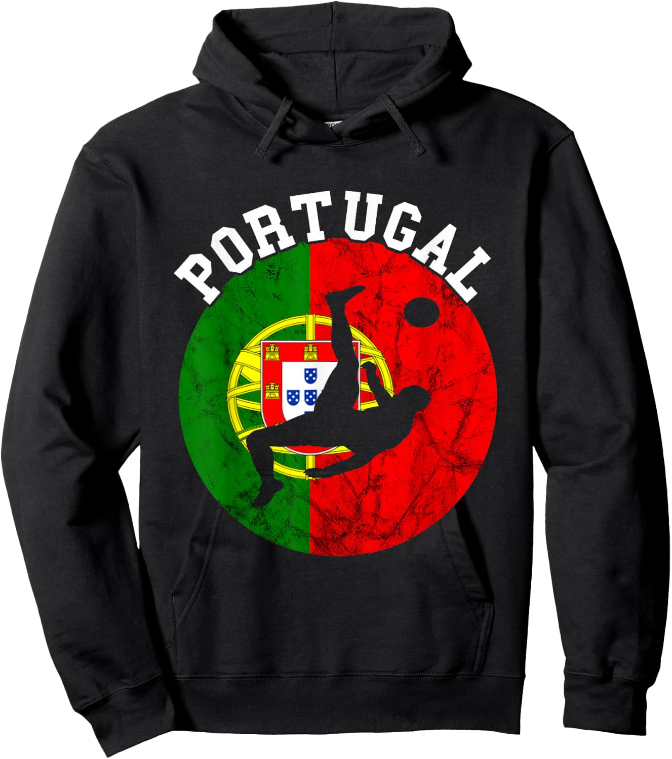 Portugal Soccer Futebol Portuguese Pride Portuguese Flag Hoodie - Hoodie | Black