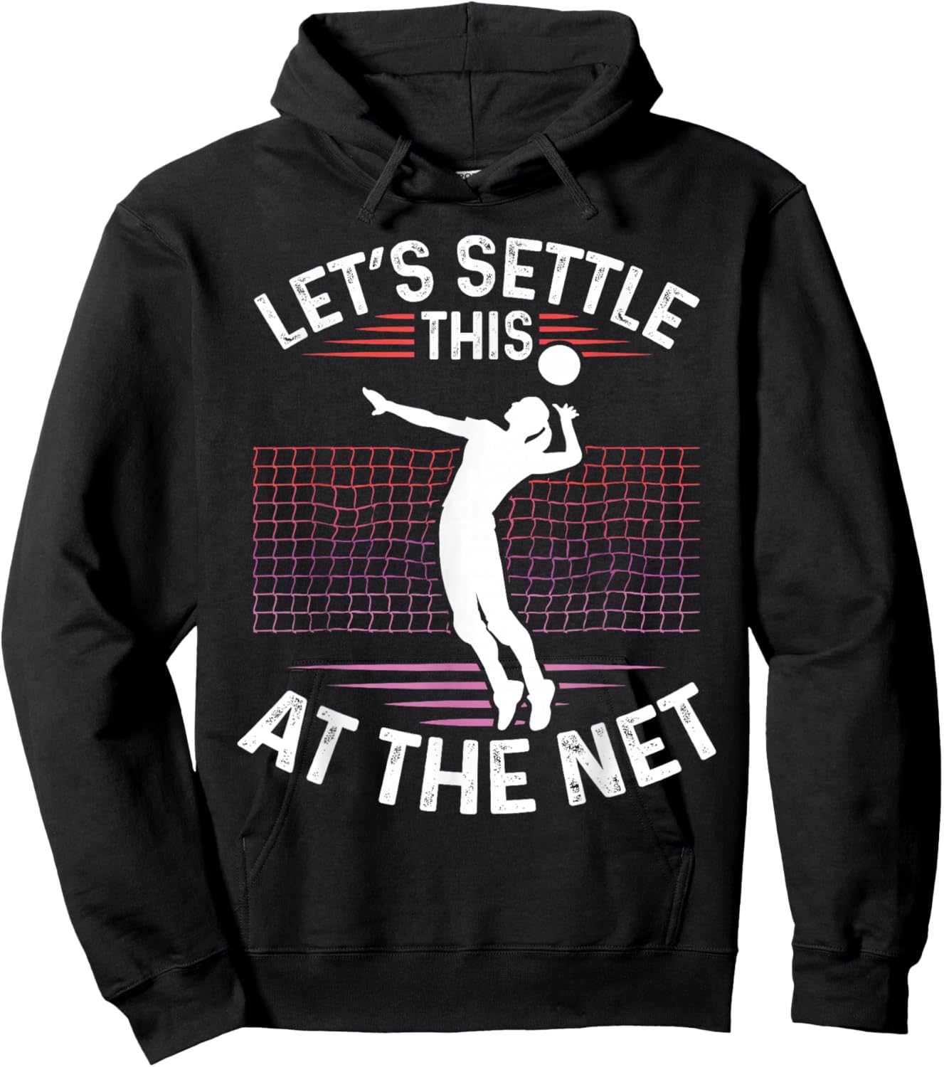 Let's Settle This At The Net! Volleyball Player Hoodie - Hoodie | Black