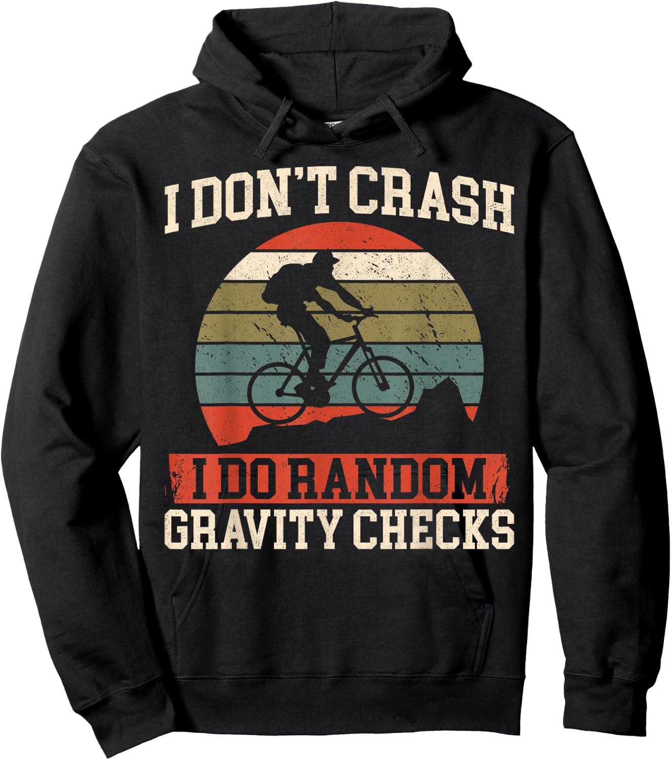 Enduro MTB Mountain Bike Riding Downhill Vintage Retro I Hoodie - Hoodie | Black
