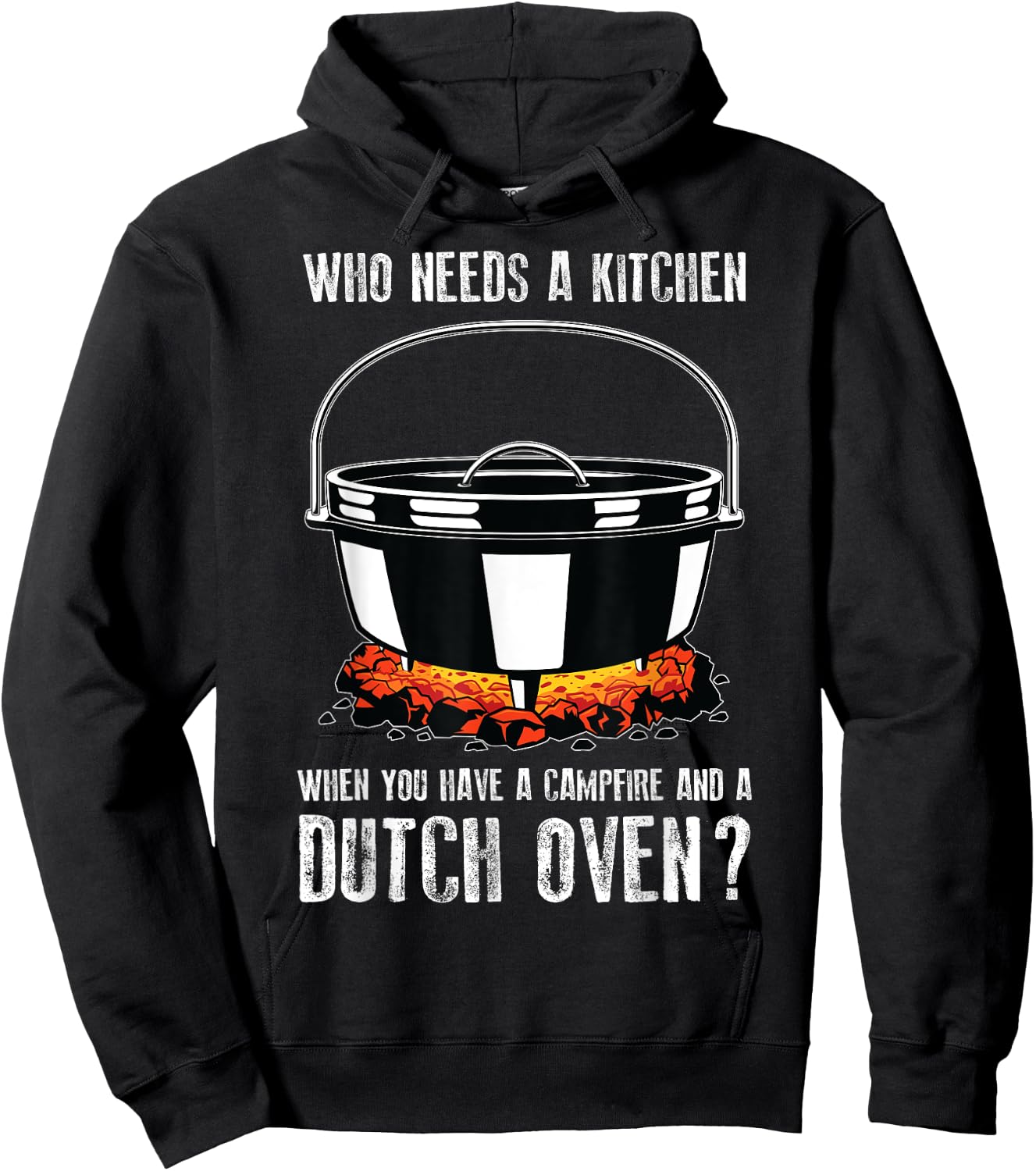Kitchen Outdoor Campfire Cooking Dutch Oven Hoodie - Hoodie | Black