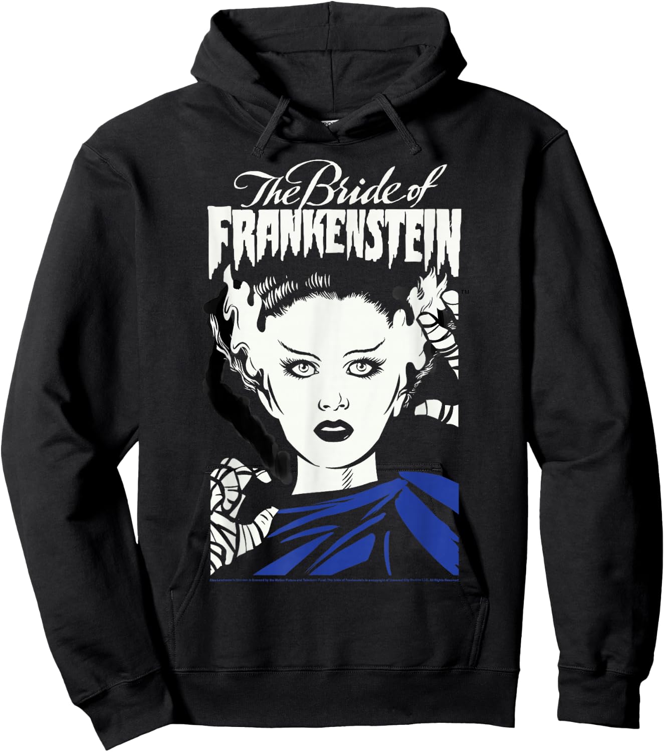 Universal Monsters The Bride Of Frankenstein Illustrated Hoodie - Hoodie | Black