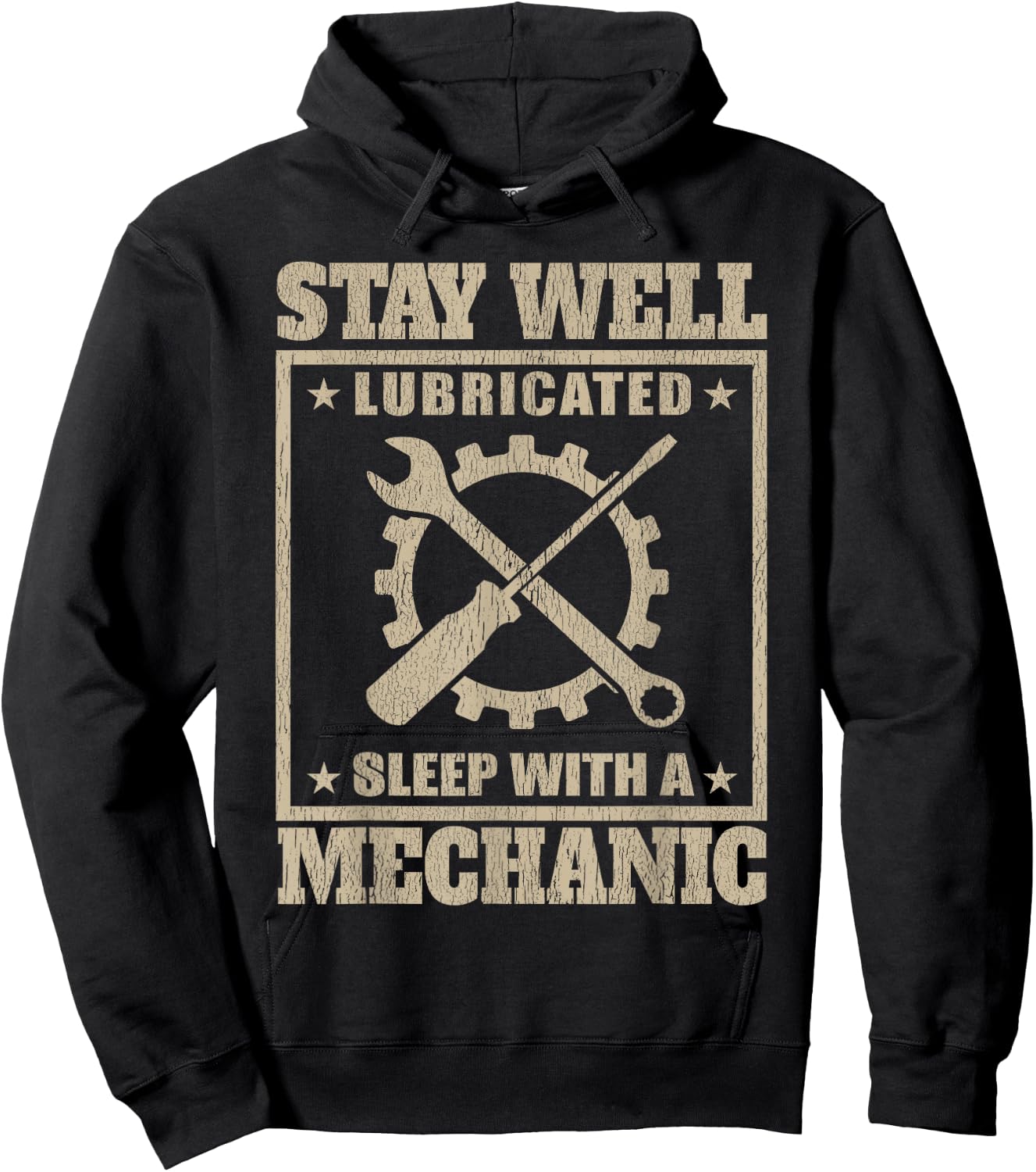 Stay Well Lubricated Sleep With a mechanic t shirt Hoodie - Hoodie | Black
