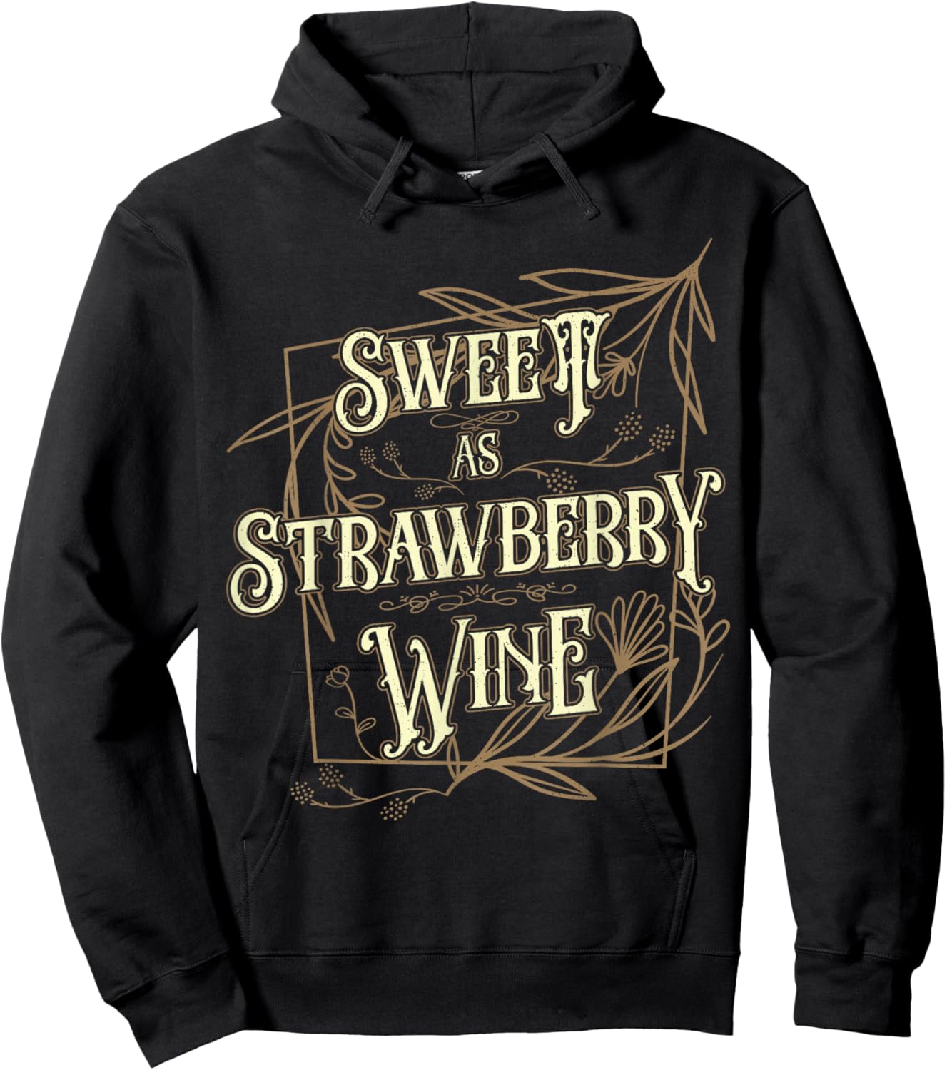 Couples Matching Vacation Outfit Sweet As Strawberry Wine Hoodie - Hoodie | Black