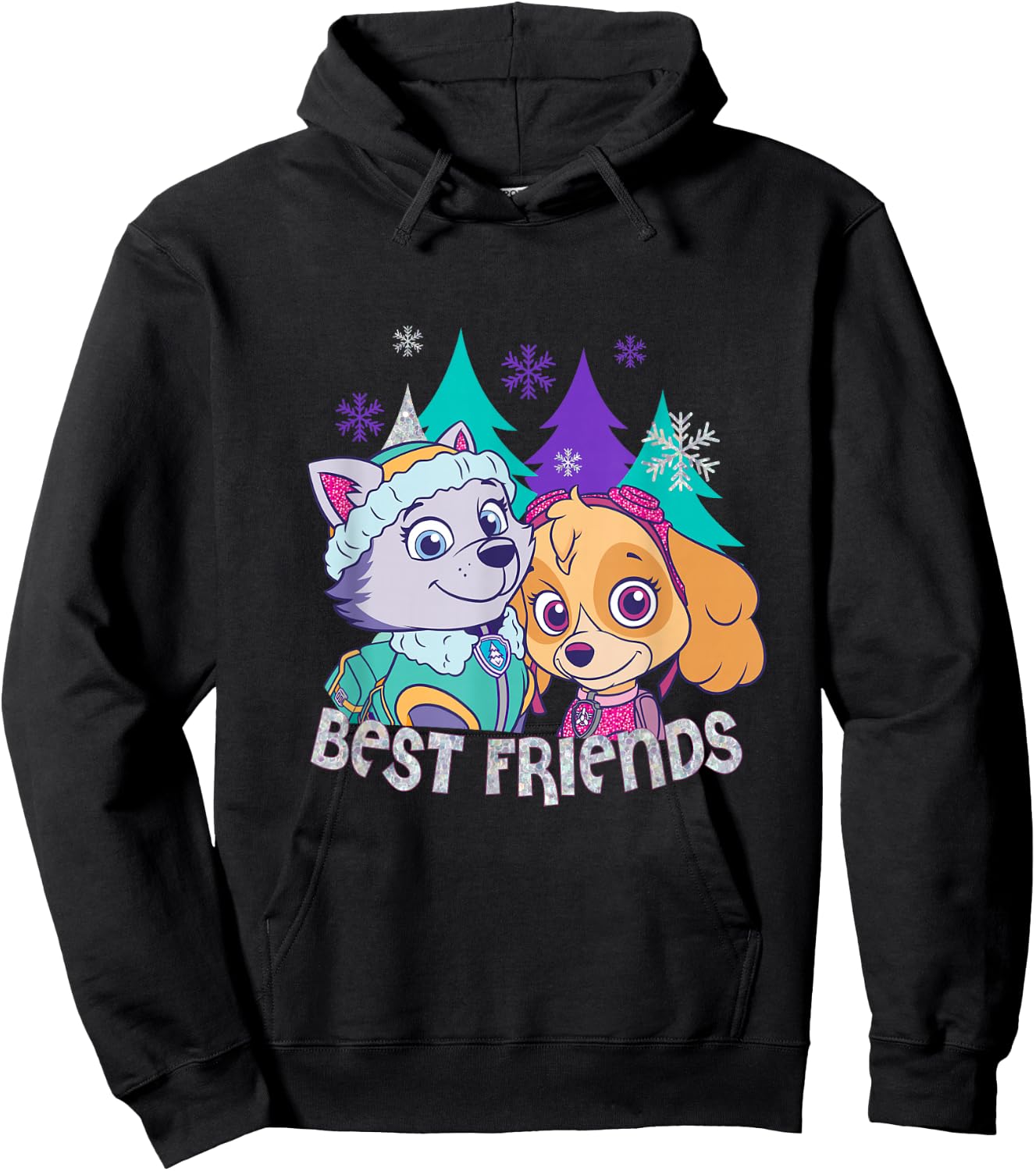 Paw Patrol Skye And Everest Best Friends Hoodie - Hoodie | Black