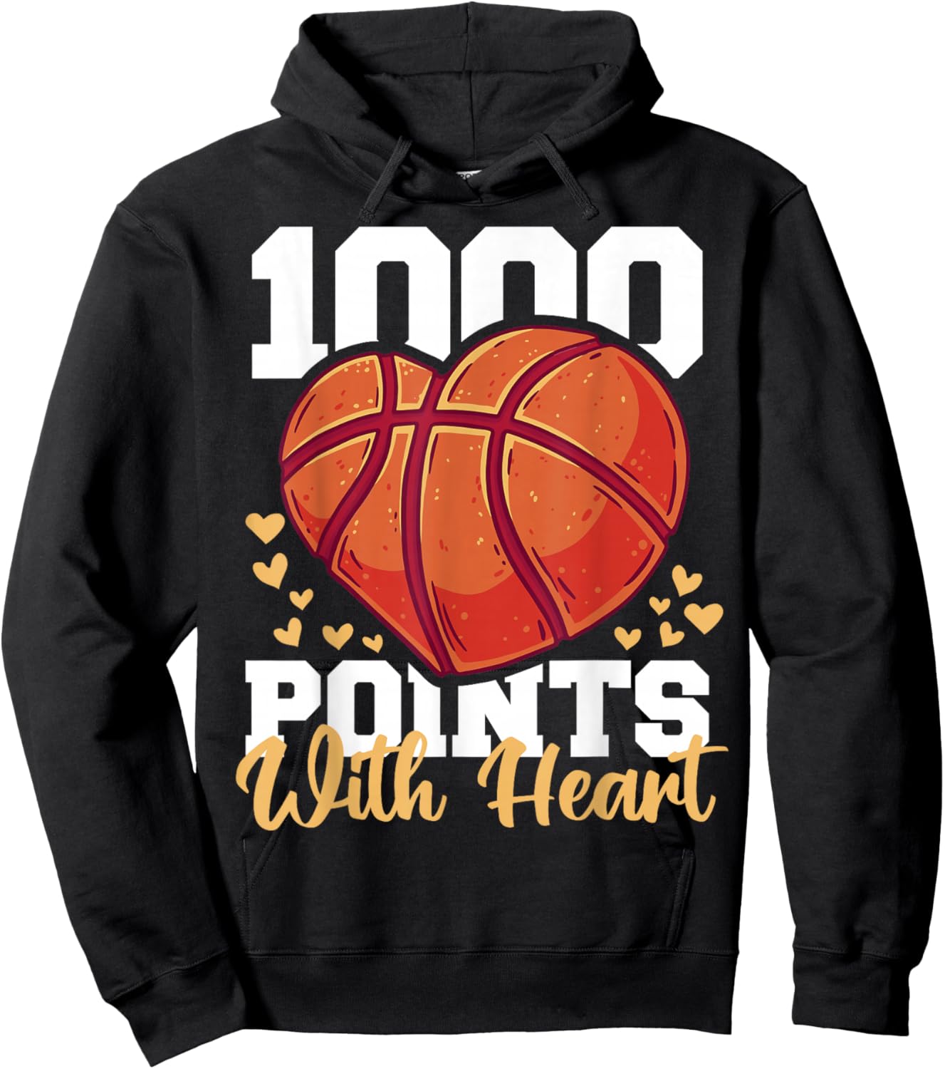 1000 Points Basketball Scorer High School Basketball Player Hoodie - Hoodie | Black