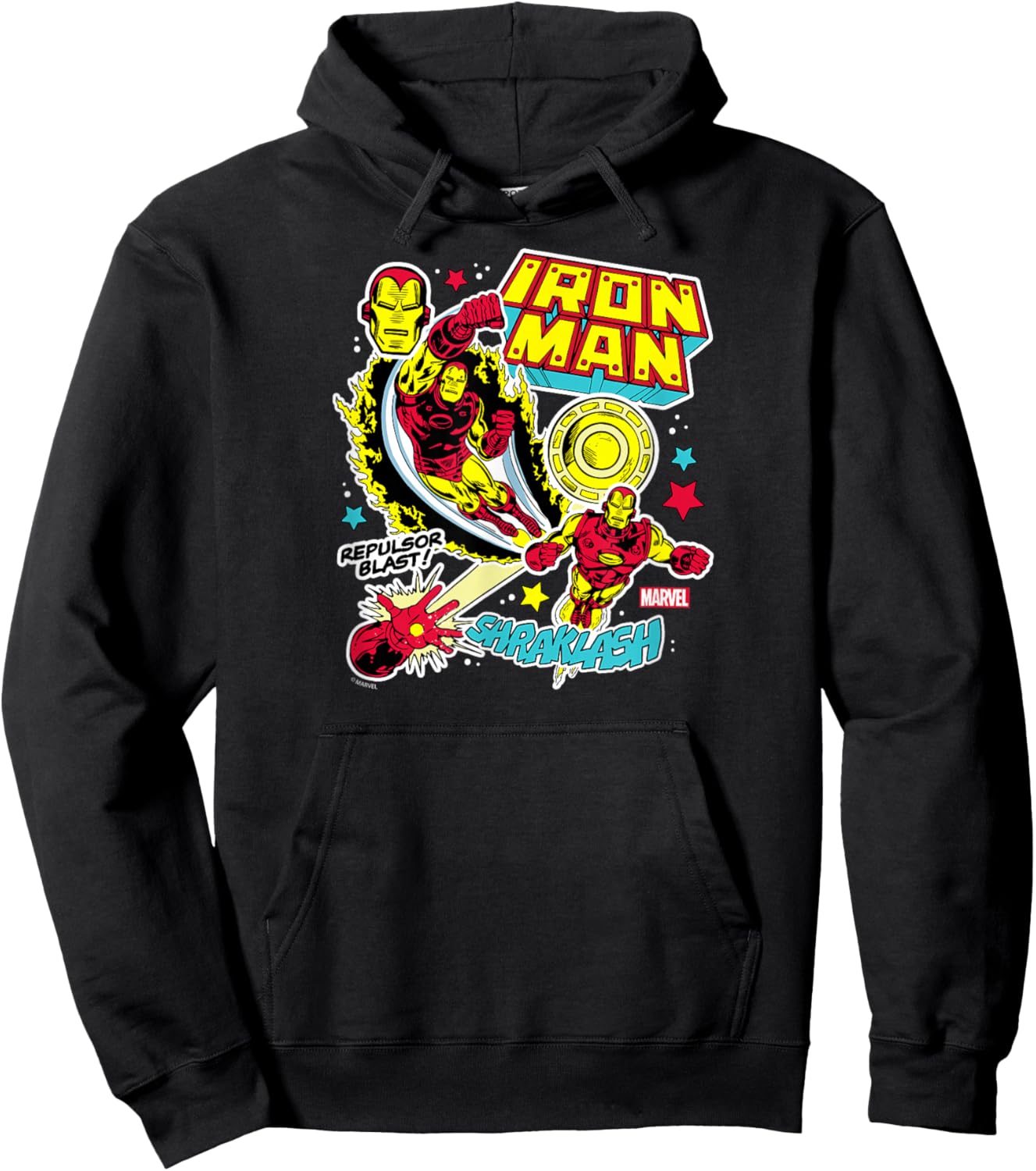 Iron Man - Stickers Hoodie - Hoodie | Black