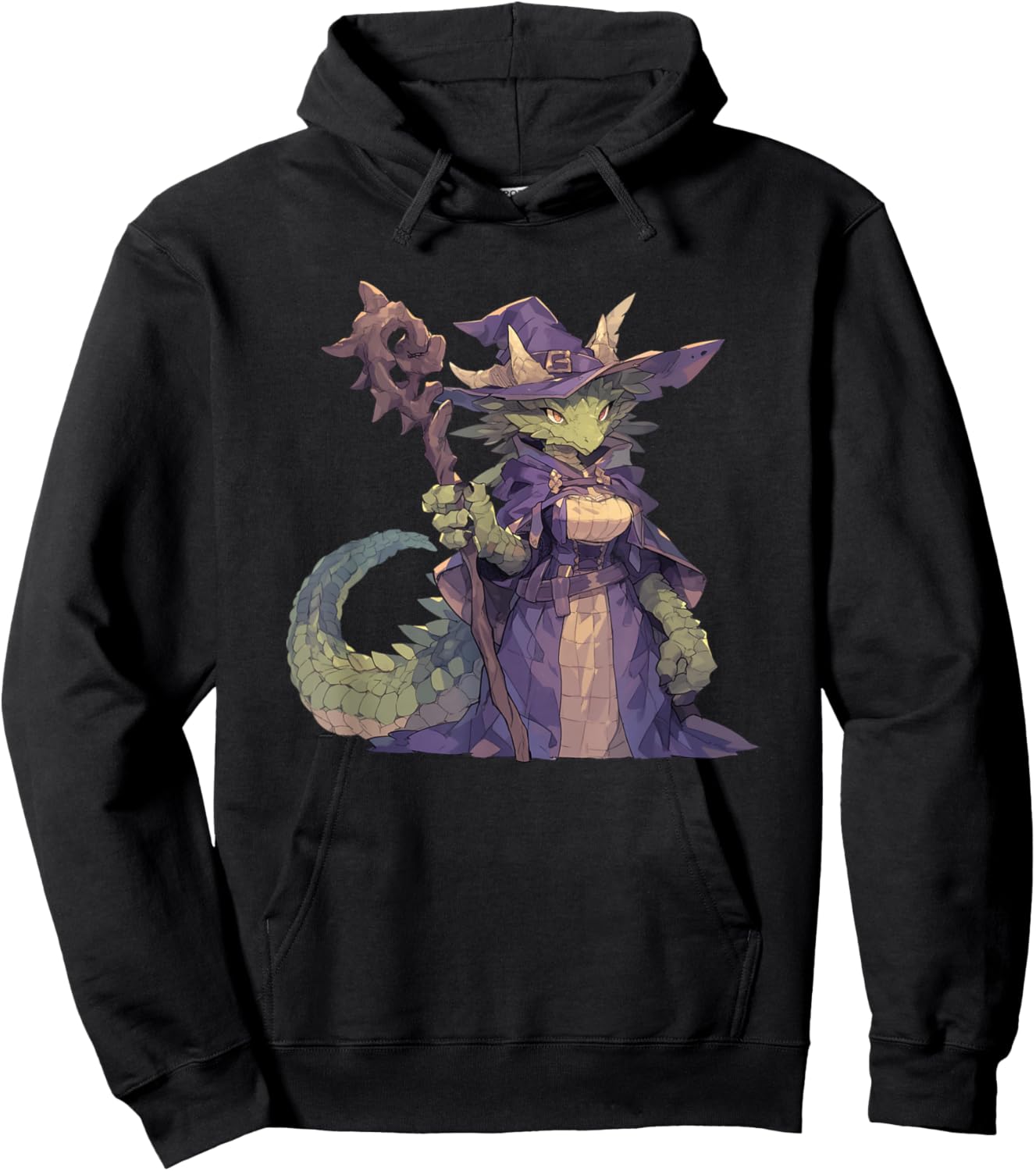 Dragon Dressed As Witch - Dragon Halloween Hoodie - Hoodie | Black