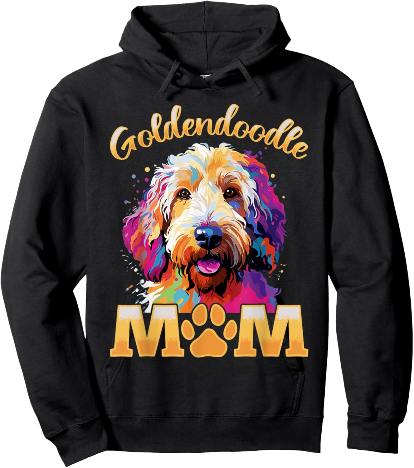Goldendoodle Dog Breed Pet Goldendoodle Mom Men Women Girls Kids Hoodie - Hoodie | Black