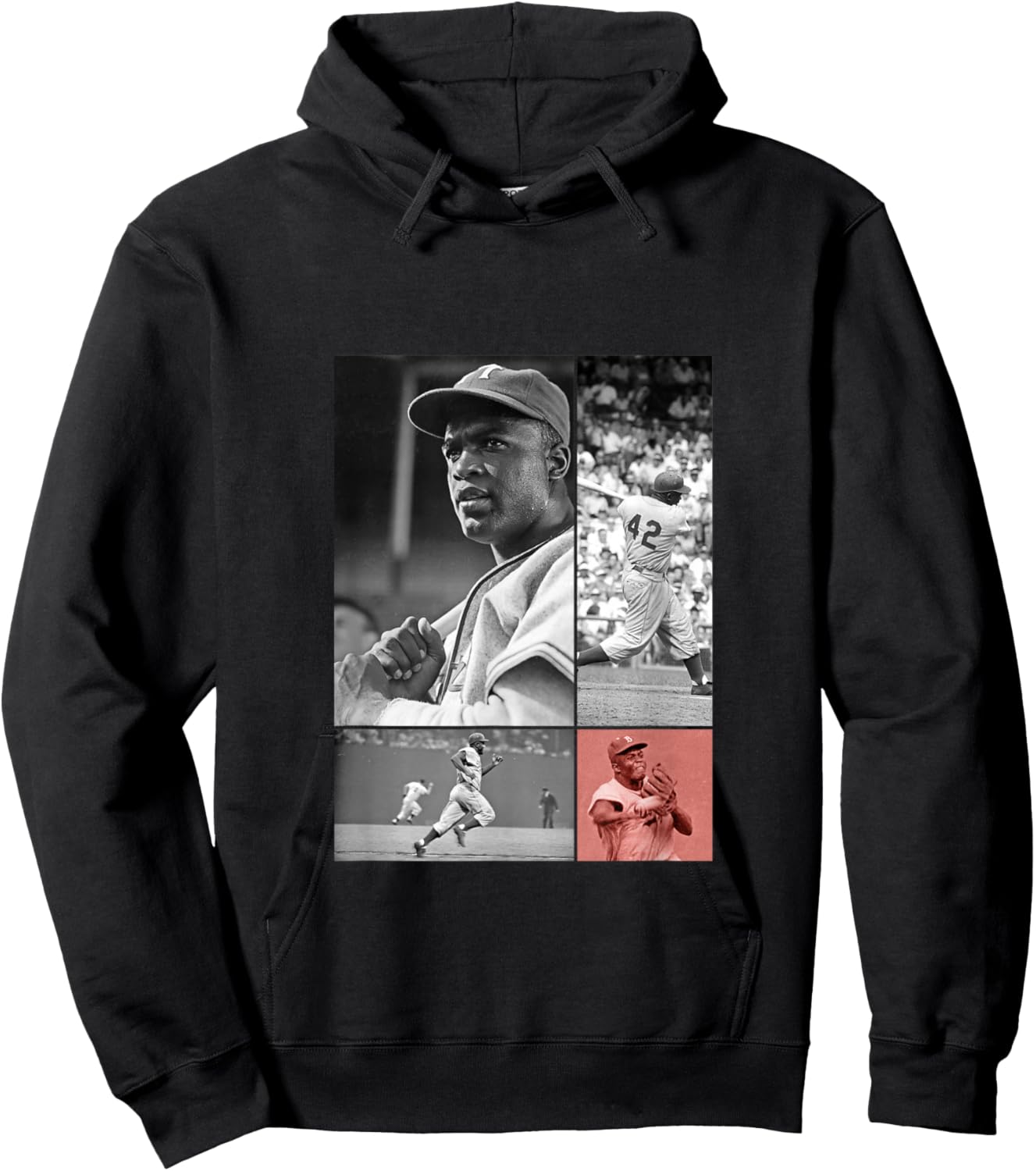 Jackie Robinson_Baseball_035 Hoodie - Hoodie | Black