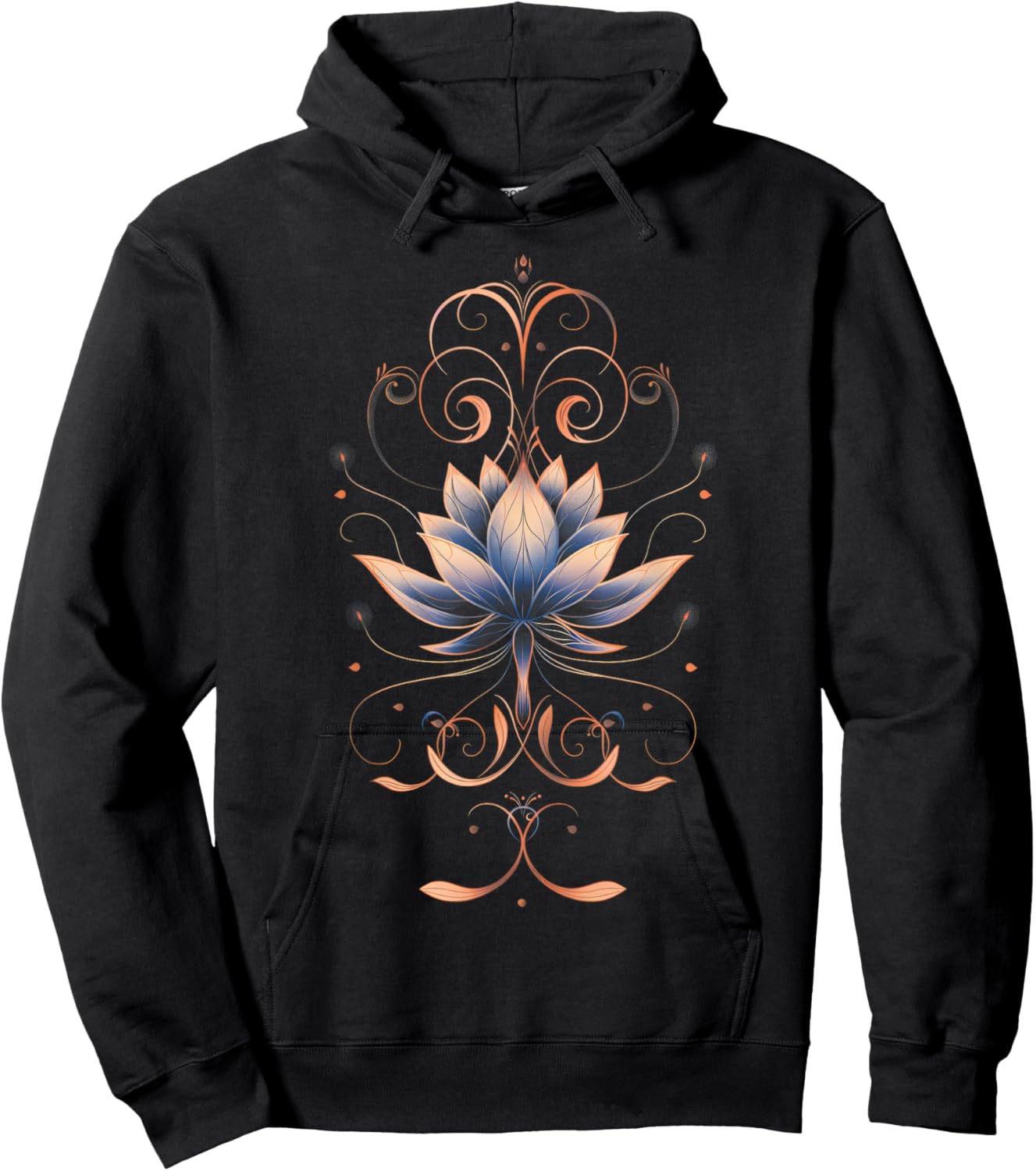 Reiki Lotus Flower New Age Meditation Yoga Hoodie - Hoodie | Black