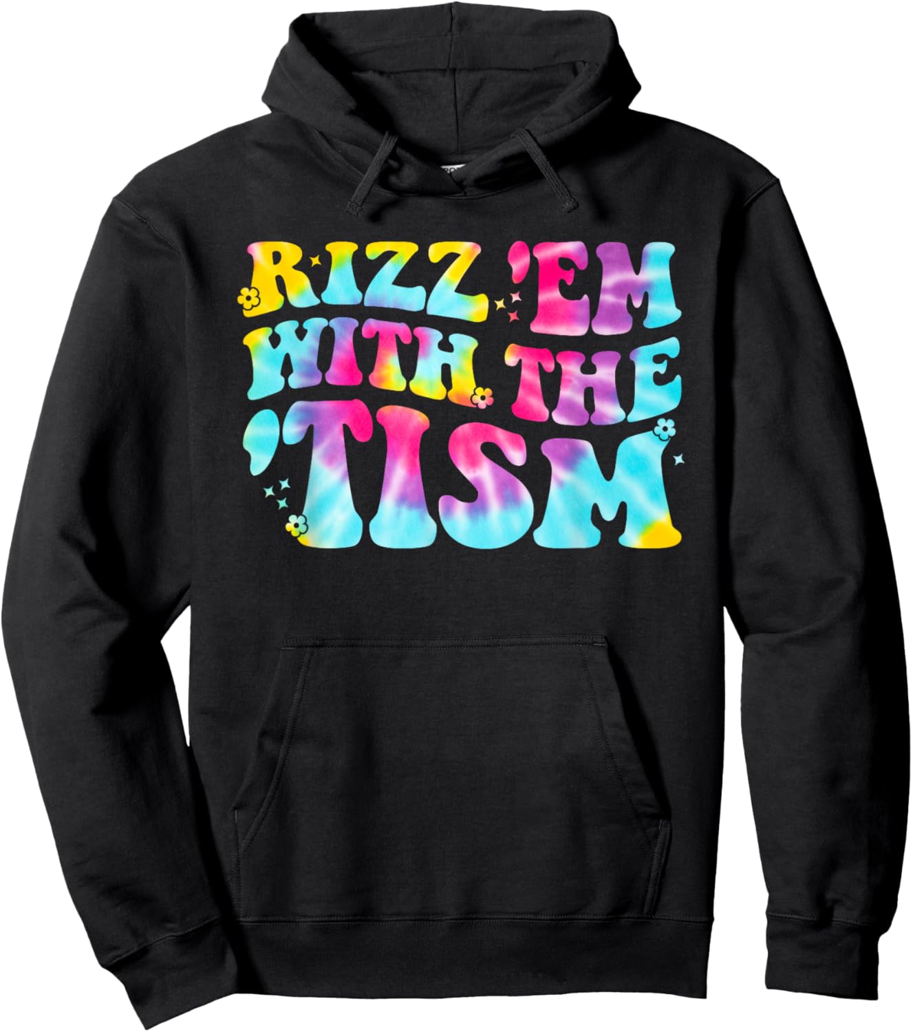 Rizz Em With The Tism Autism Awareness Neurodiversity Hoodie - Hoodie | Black