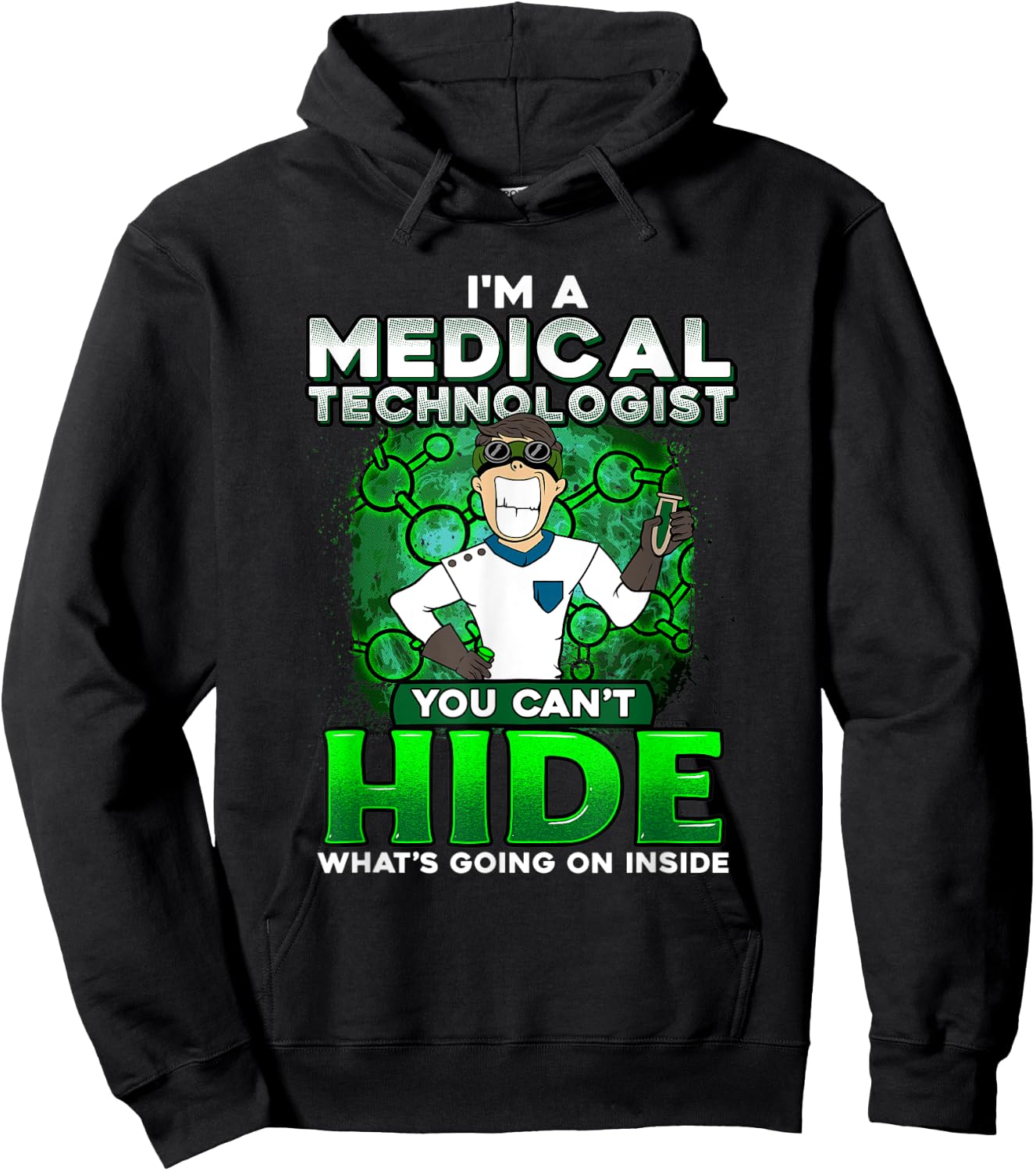 Med Tech Funny Medical Technician Gag Gift Lab Week Hoodie - Hoodie | Black