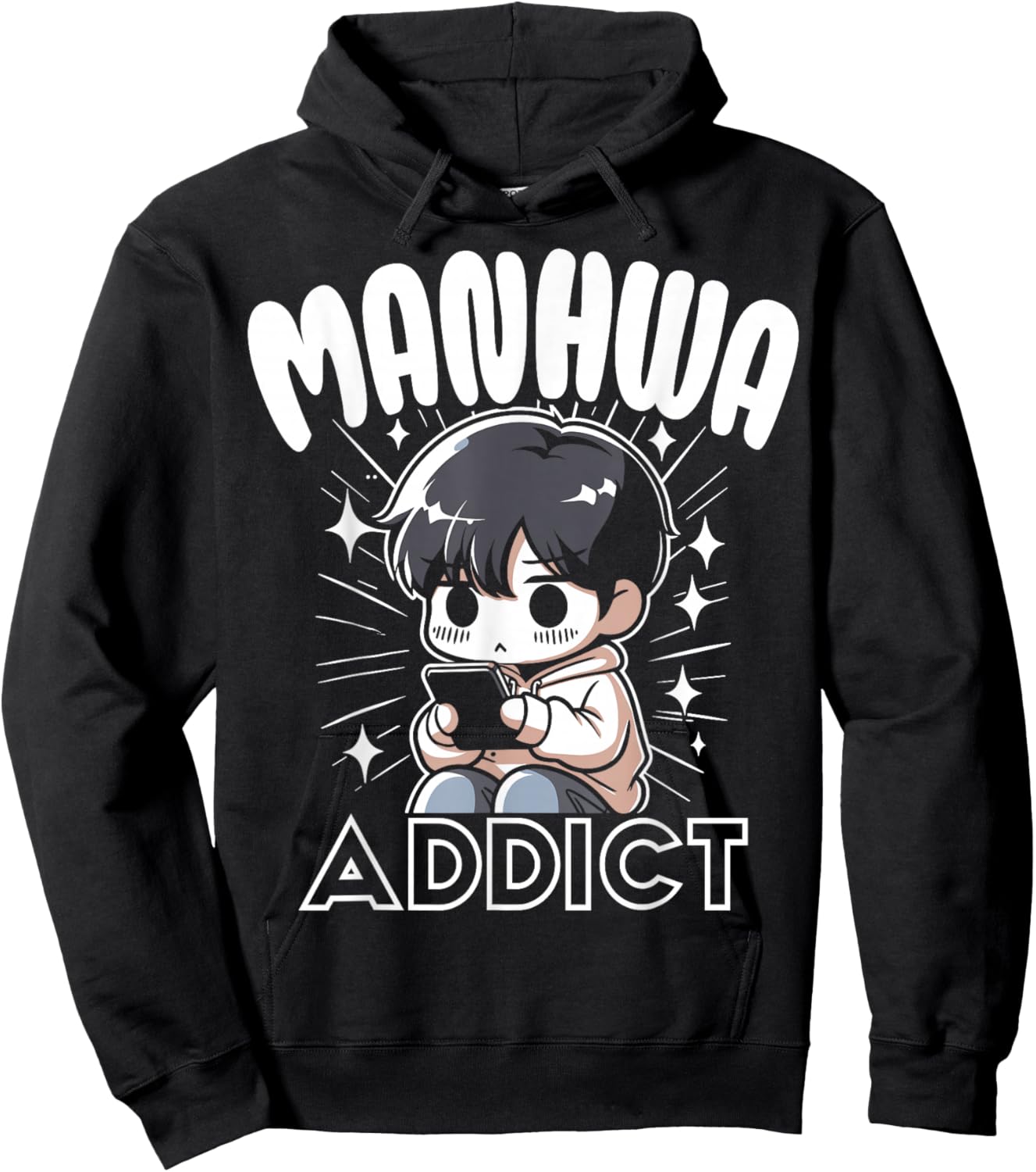 Gift graphic design for manhwa addicted fan Hoodie - Hoodie | Black
