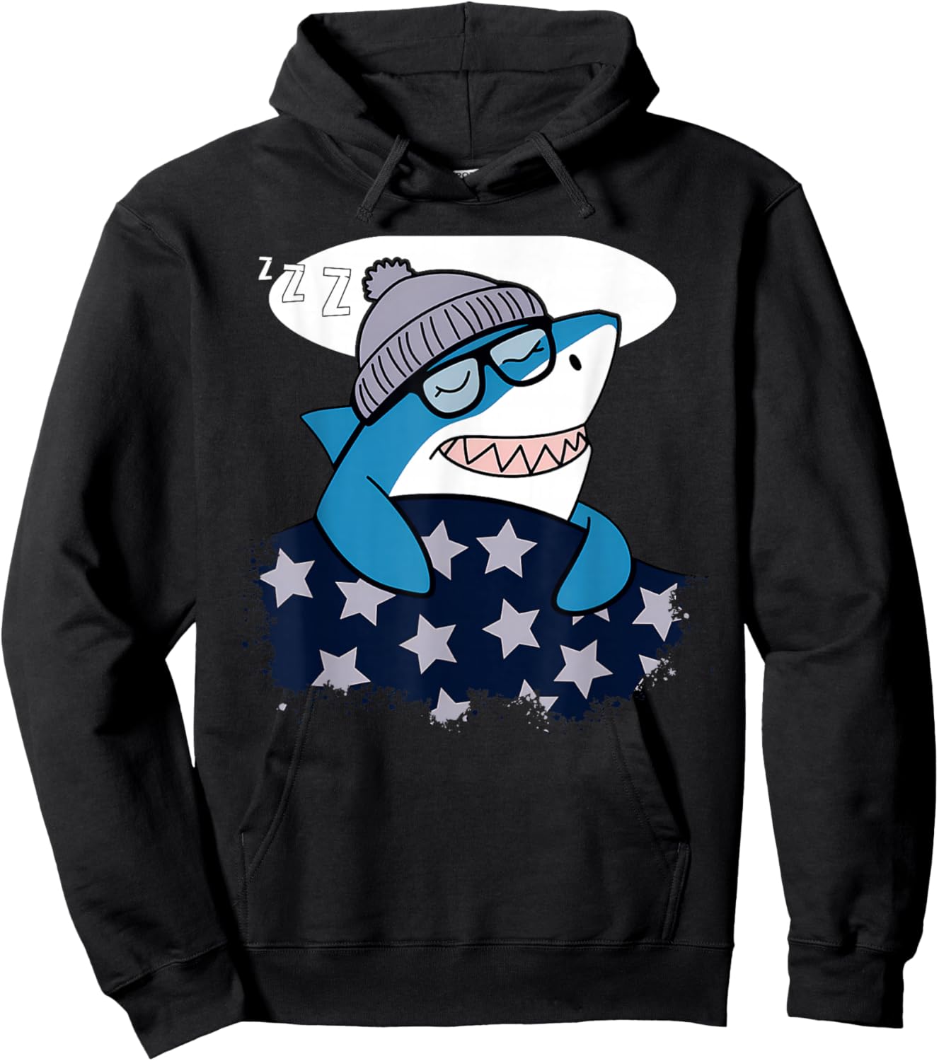 Shark Sleeping Animal Pajamas Nap PJs Outfit Shark Hoodie - Hoodie | Black