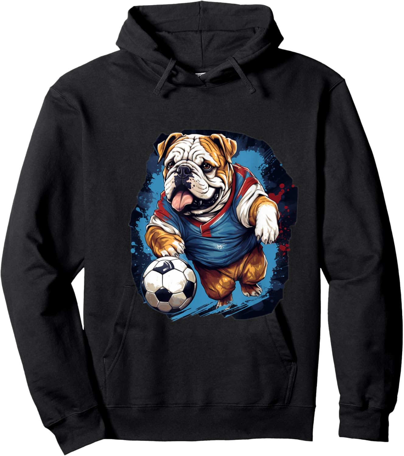 English Bulldog Soccer - English Bulldog Hoodie - Hoodie | Black
