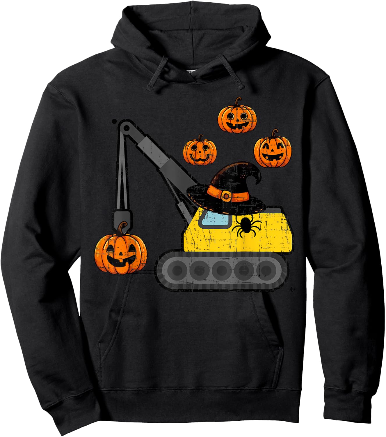Crane Construction Truck Costume Toddler Kids Boys Halloween Hoodie - Hoodie | Black