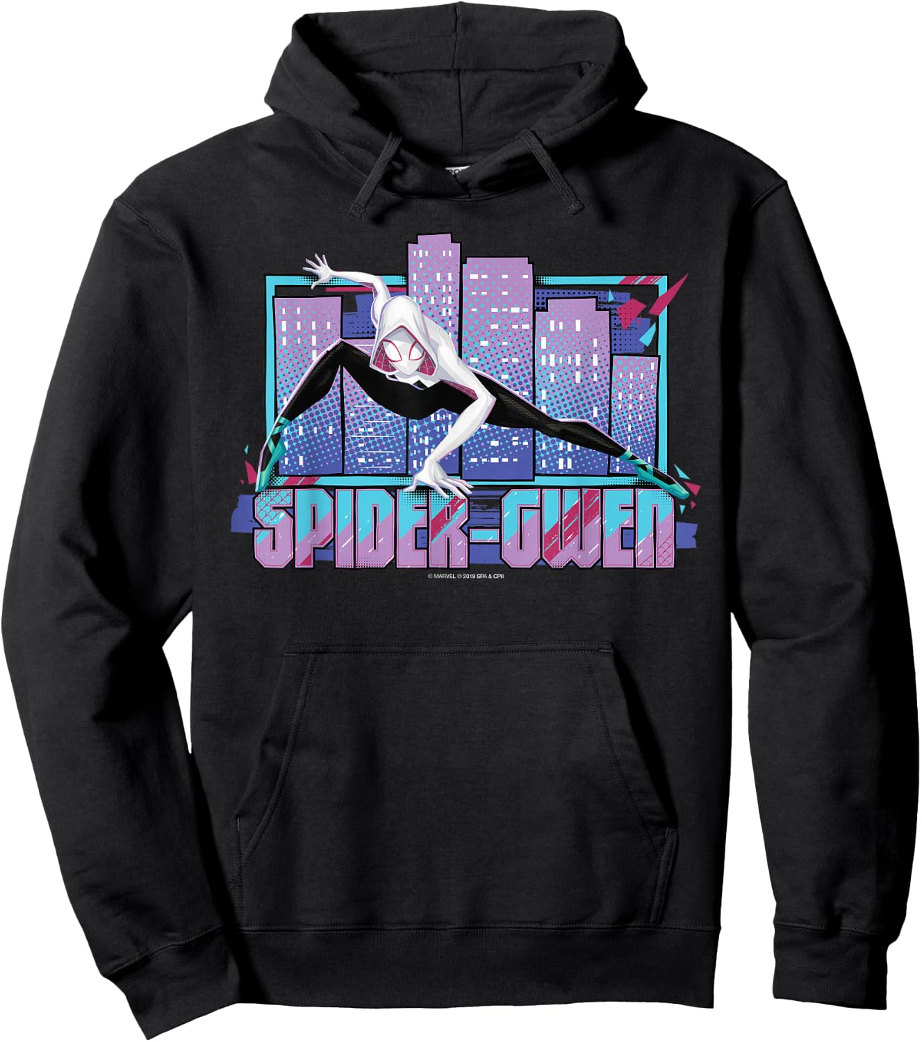 Marvel Spider-Man Into The Spider-Verse Spider-Gwen Hoodie - Hoodie | Black