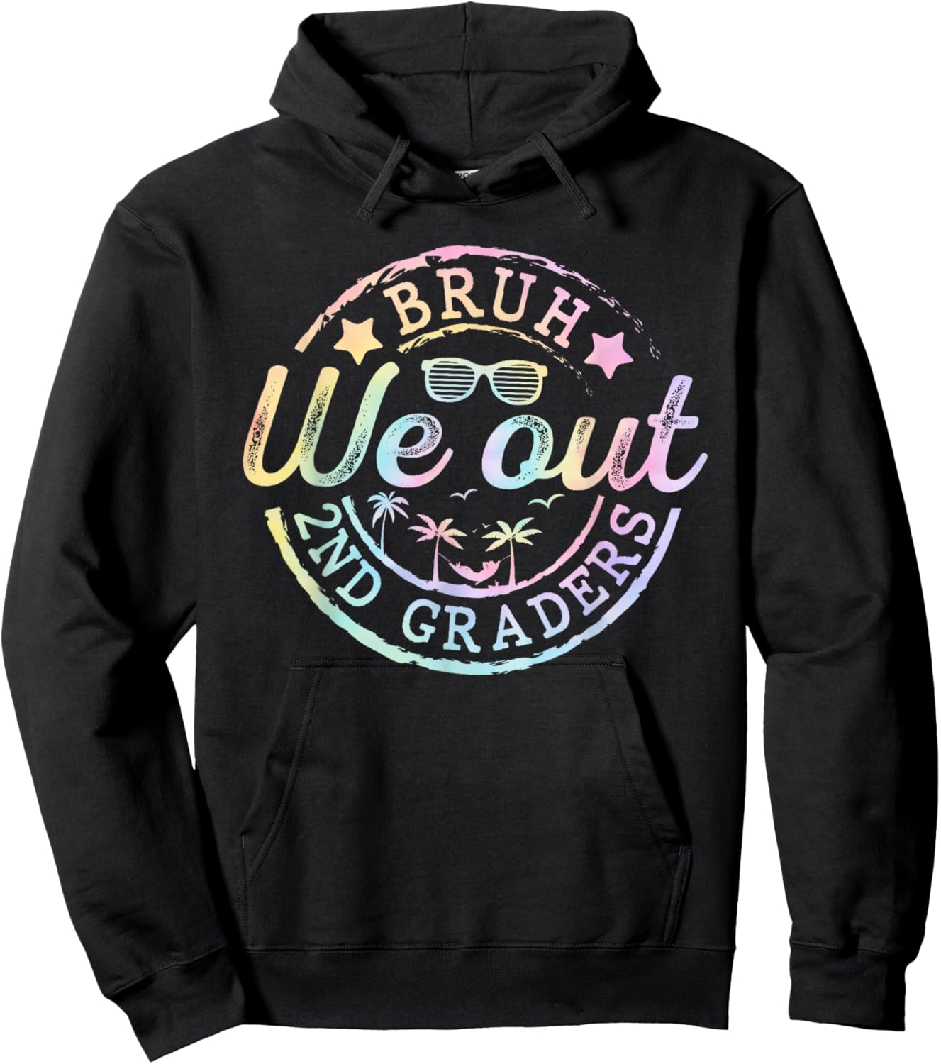 Bruh We Out 2nd Grade Last Day of School Second Grade Summer Hoodie - Hoodie | Black