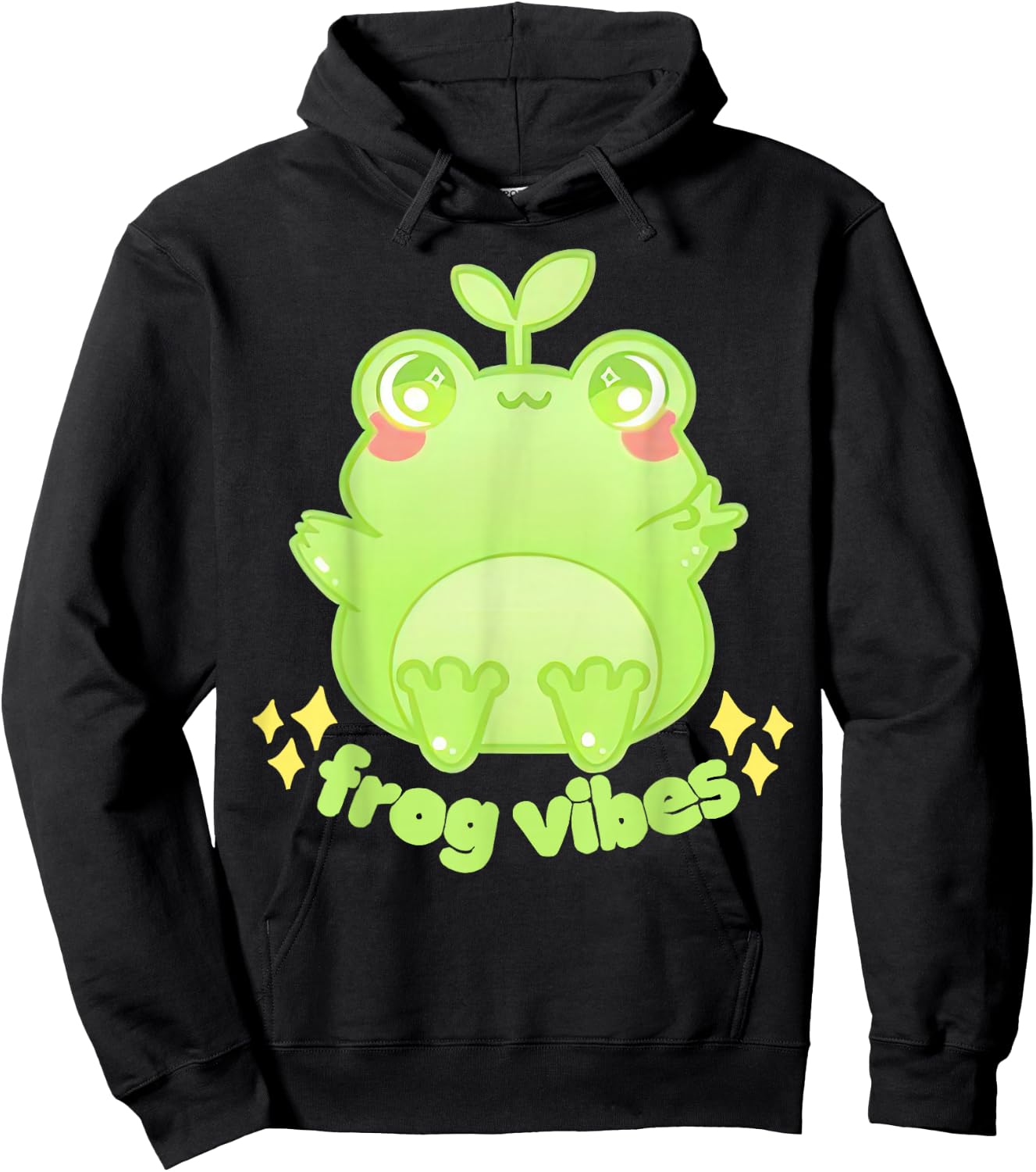 Froggy Crossing Frog Vibes Hoodie - Hoodie | Black