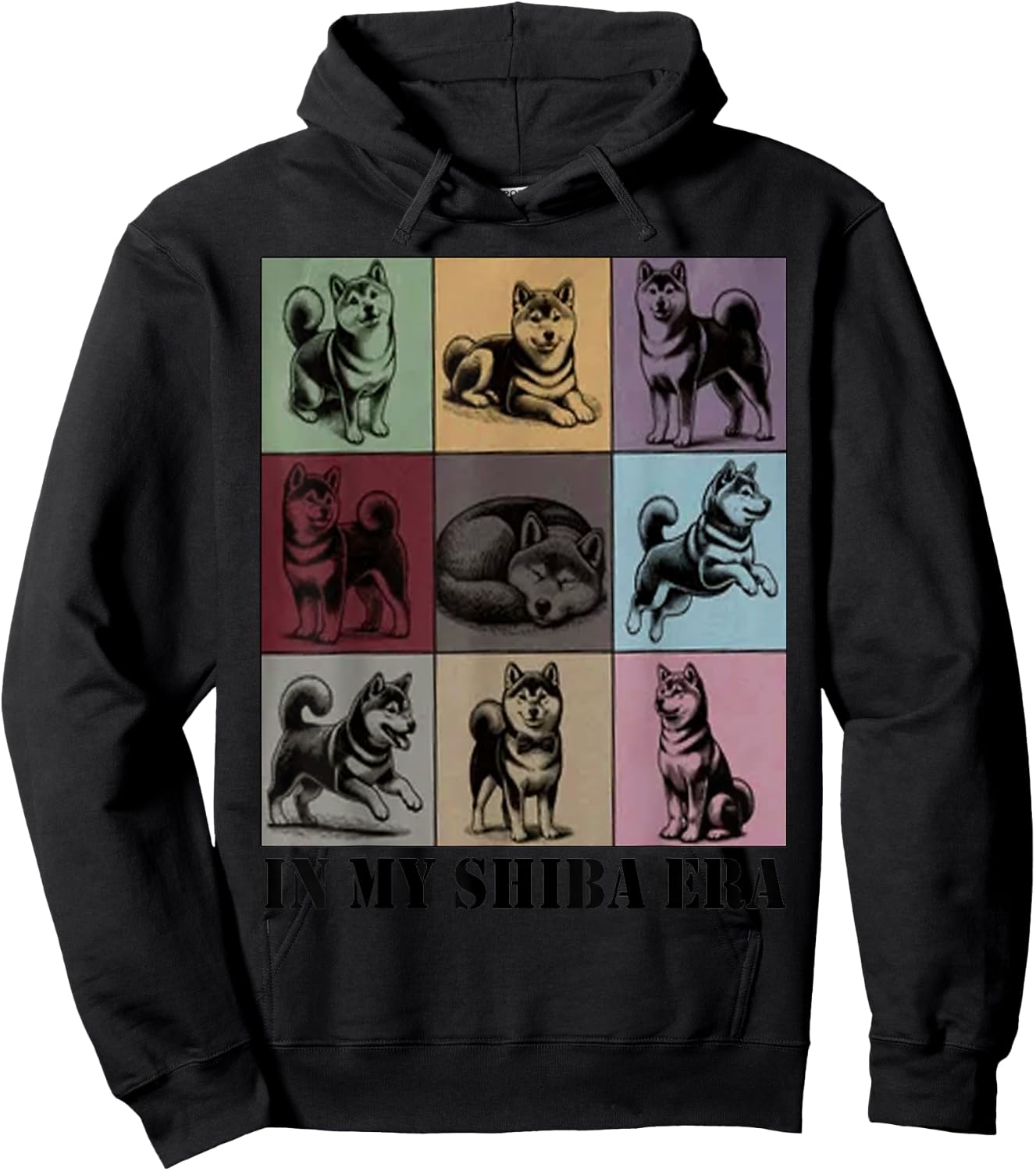 funny Shiba Dog Quote In My Shiba Inu Era Cool Dog Mom Love Men Women Hoodie - Hoodie | Black